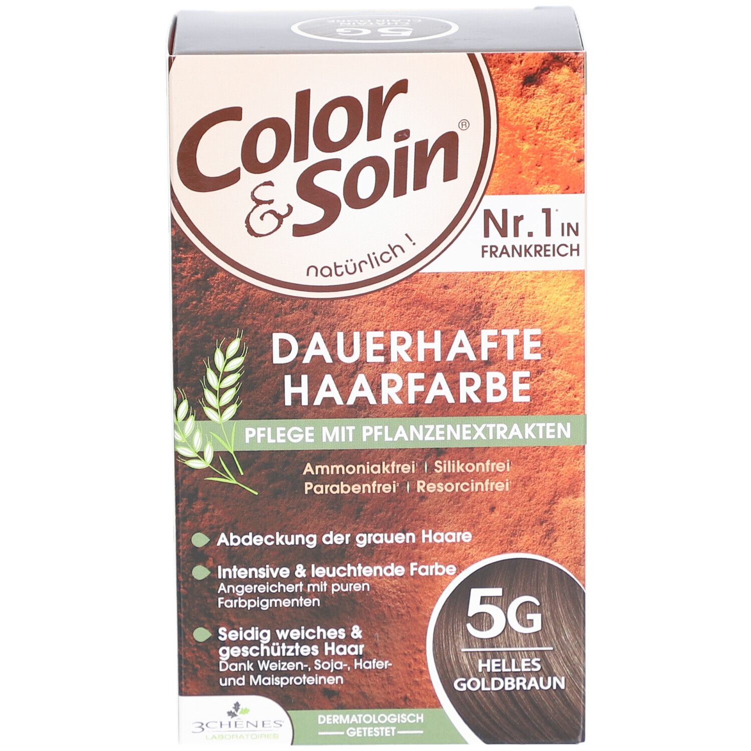 Color & Soin® Dauerhafte Haarfarbe 5G Helles Goldbraun