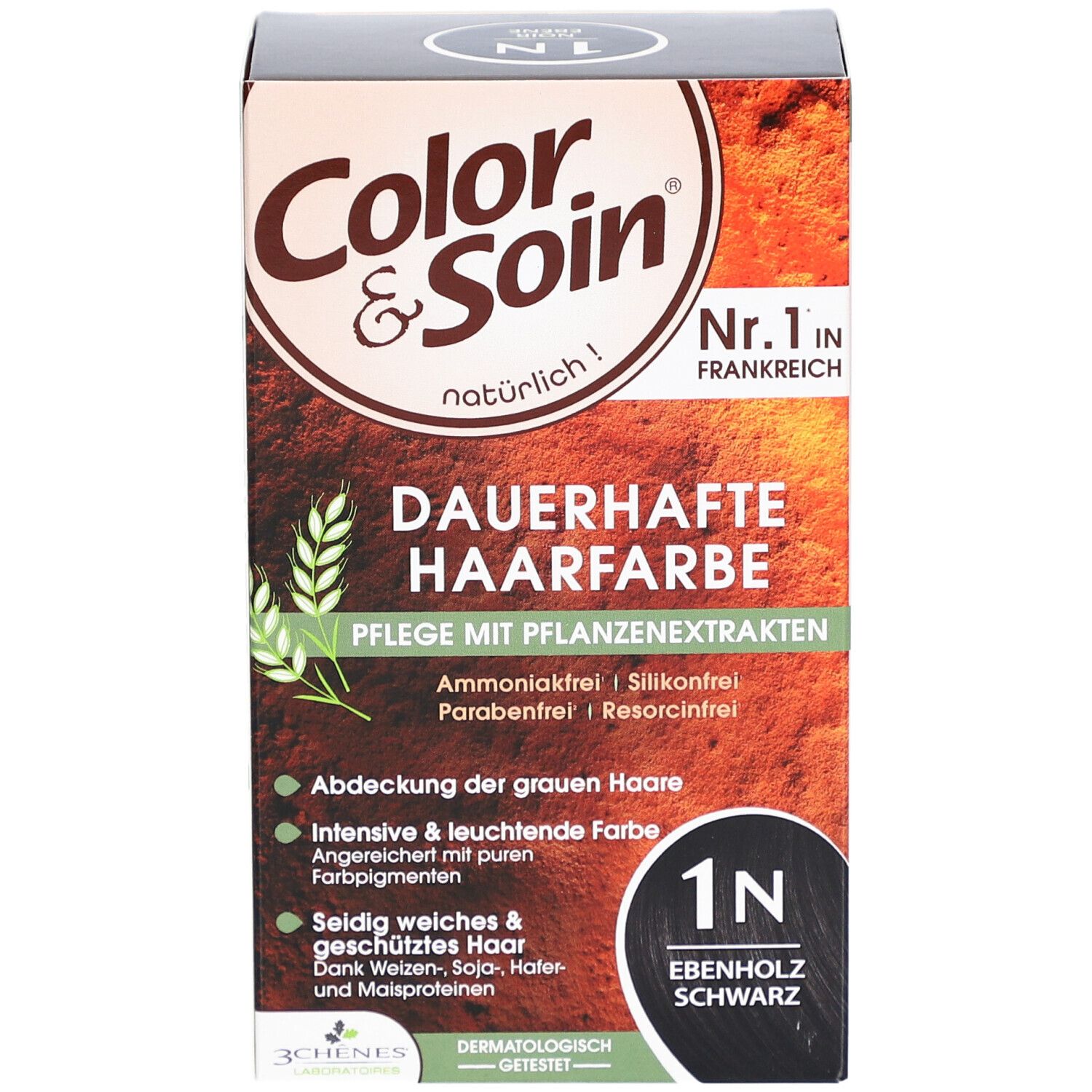 Color & Soin® Coloration permanente 1N Noir Ebène