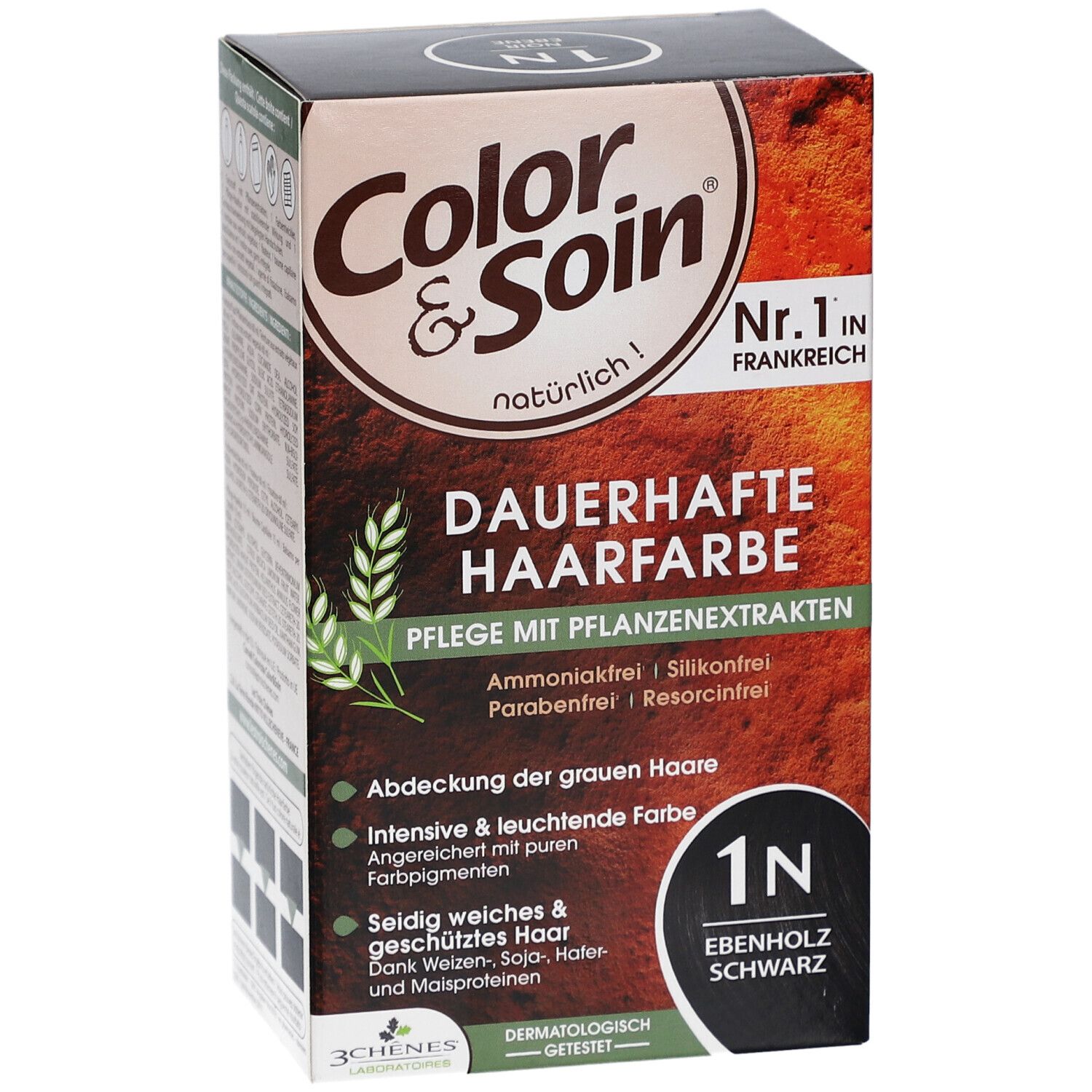 Color & Soin® Coloration permanente 1N Noir Ebène