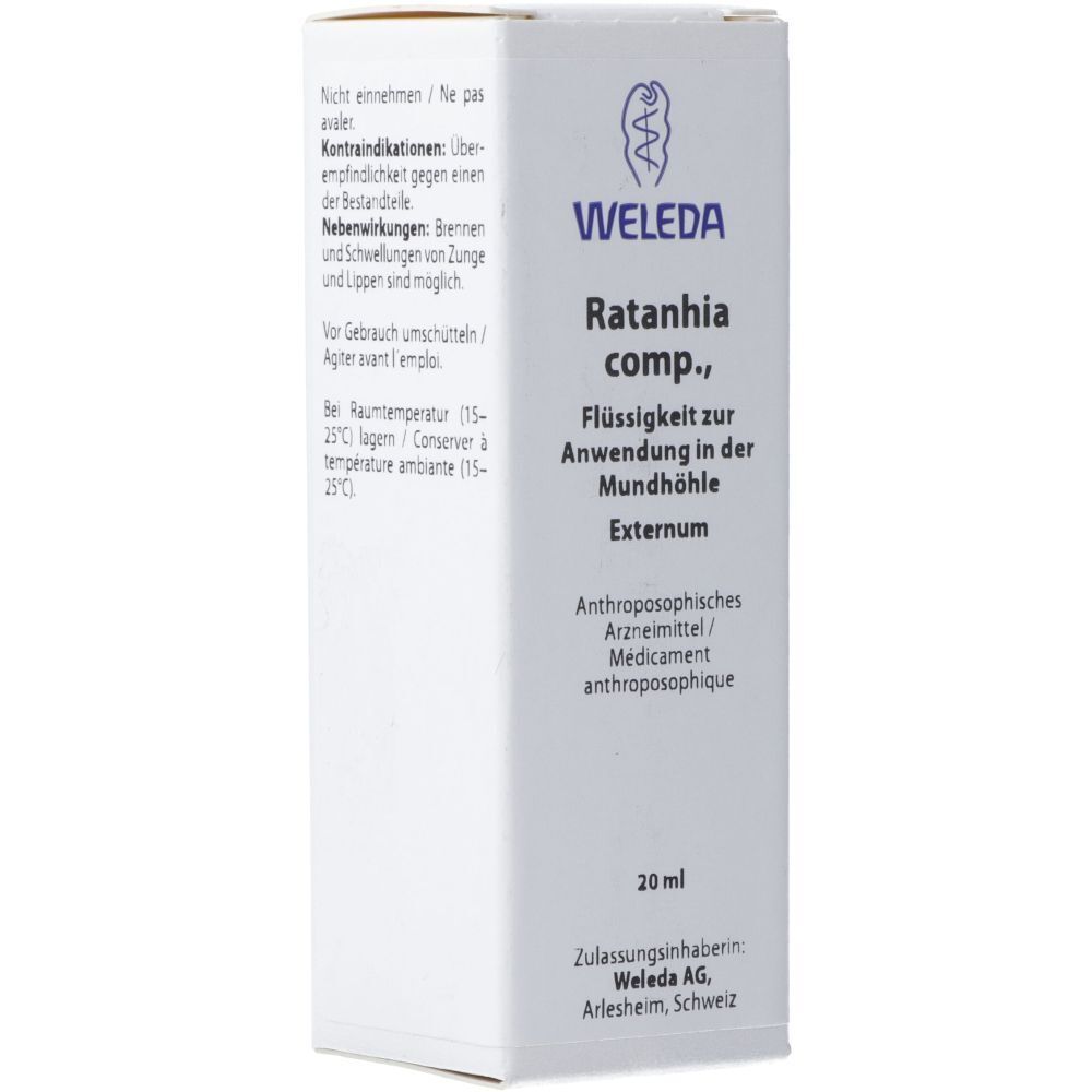 WELEDA Ratanhia comp Anwendung in Mundhöhle 20 ml