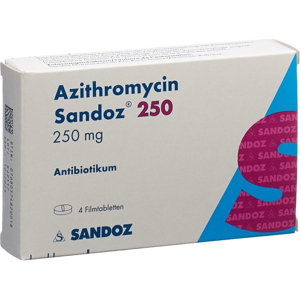 AZITHROMYCIN Sandoz Filmtabl 250 mg SDO