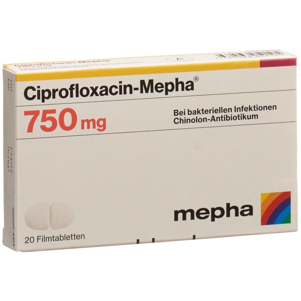 CIPROFLOXACIN Mepha Filmtabl 750 mg SDO