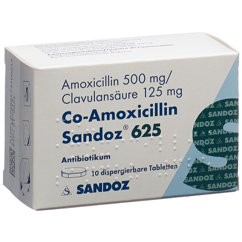 CO-AMOXICILLIN Sandoz Disp Tabl 625 mg SDO