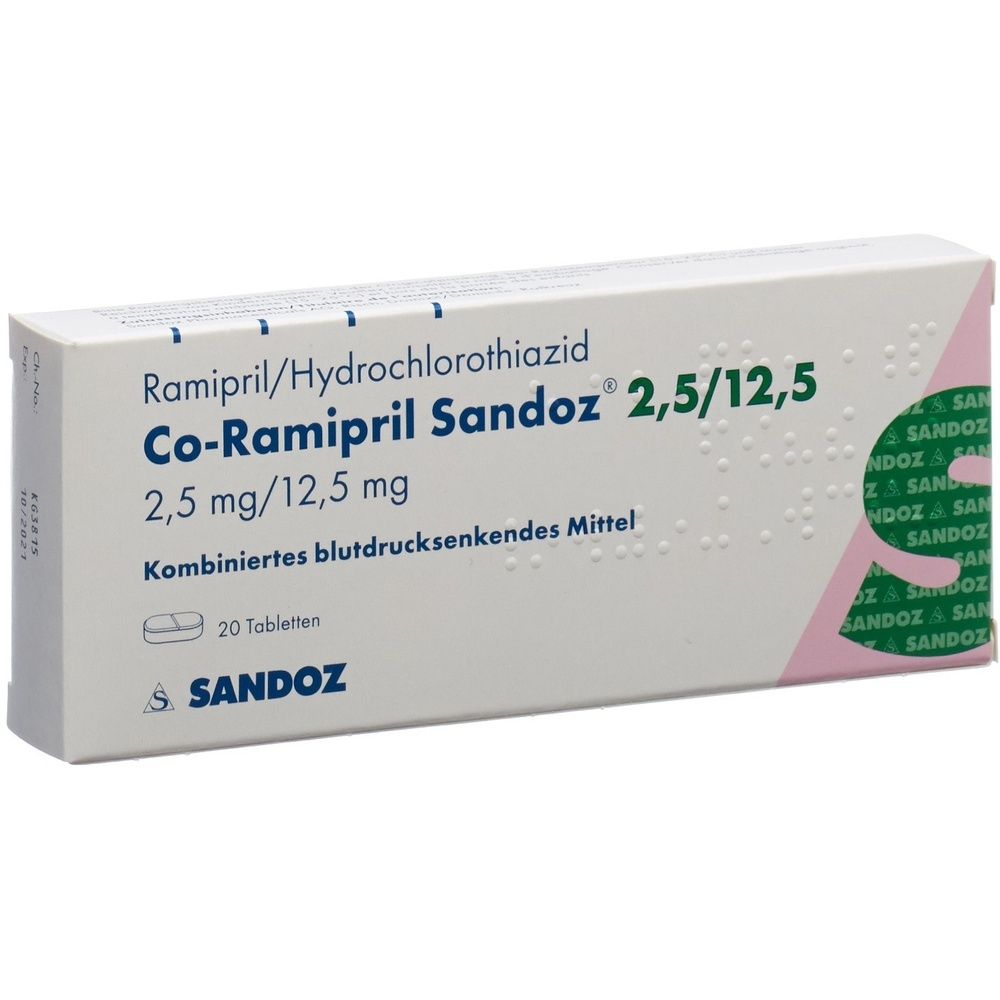 CO-RAMIPRIL Sandoz Tabl 2.5/12.5 SDO
