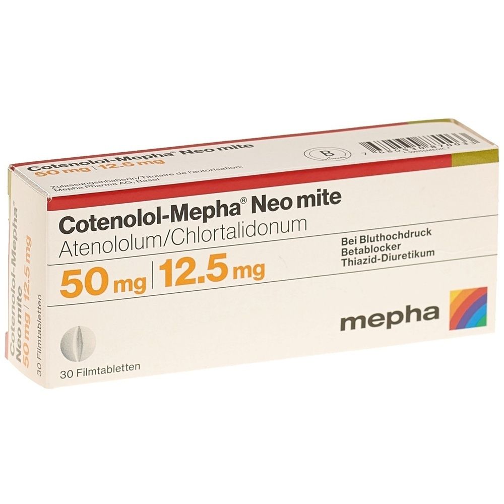 COTENOLOL Mepha Neo mite Filmtabl 50/12.5 SDO