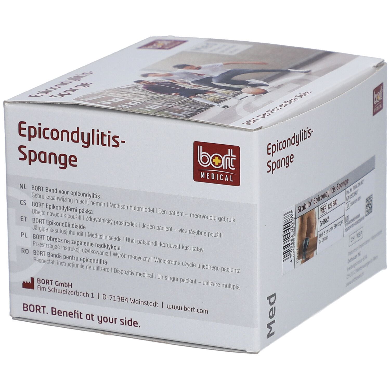 Bort Stabilo Epicondylitis Spange Grau Größe 2