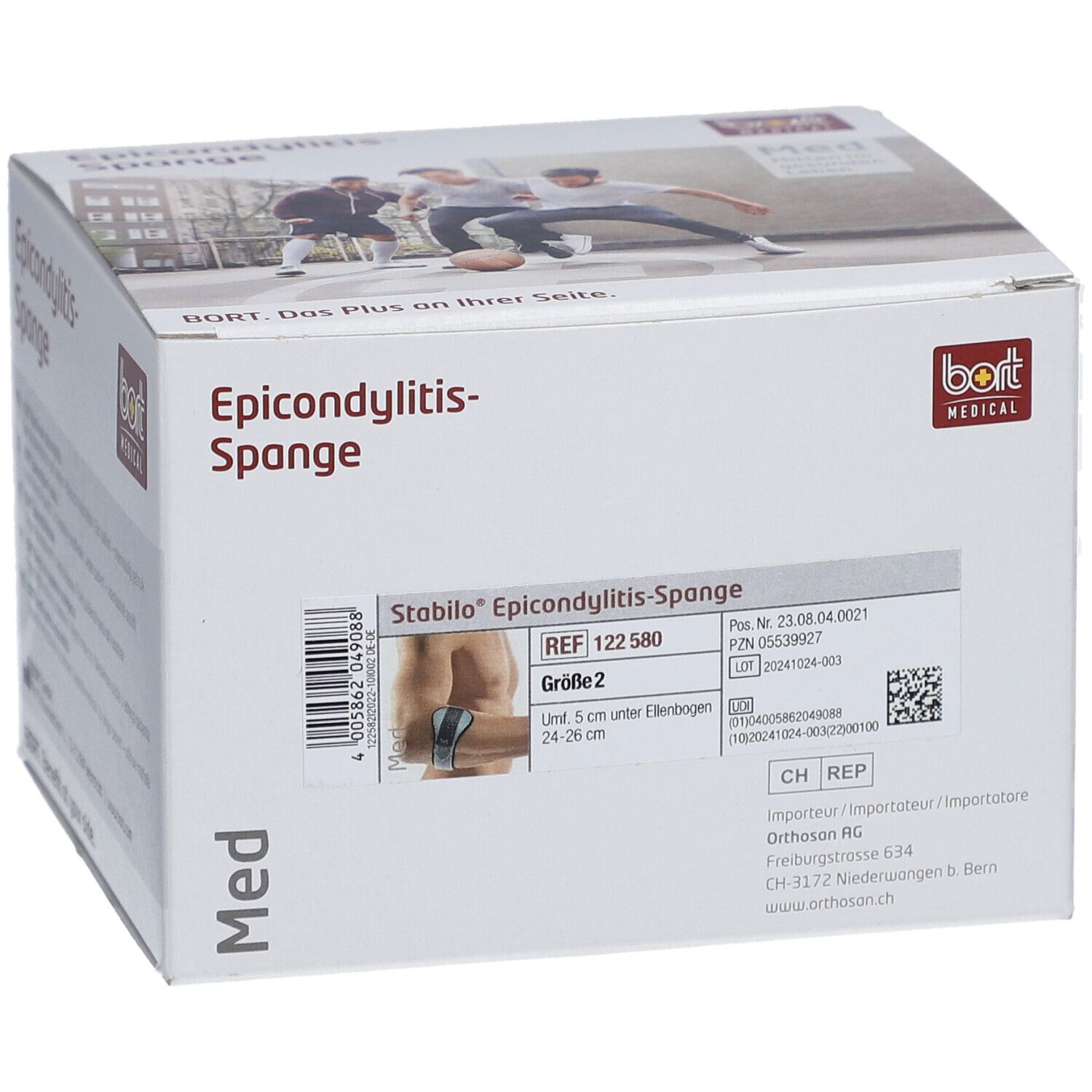 Bort Stabilo Epicondylitis Spange Grau Größe 2