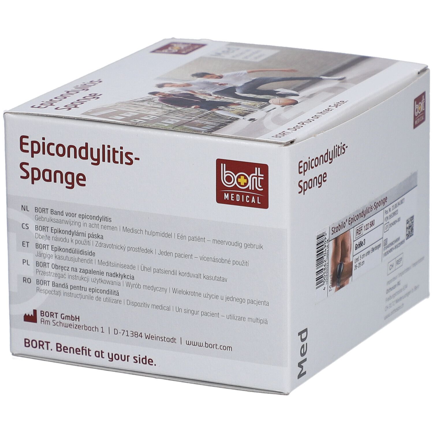 BORT Stabilo® Epicondylitis-Spange mit ulnarer Entlastung Gr. 3 grau