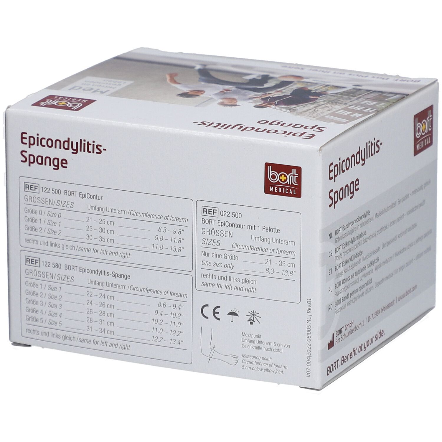 BORT Stabilo® Epicondylitis-Spange mit ulnarer Entlastung Gr. 3 grau