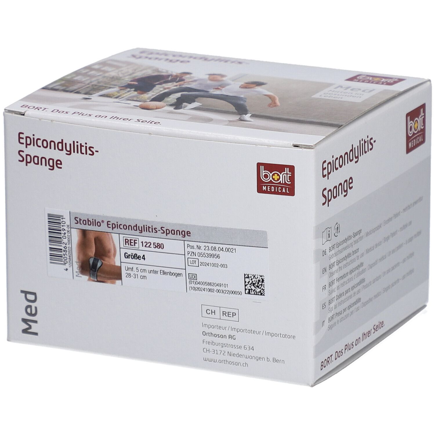 BORT Stabilo® Epicondylitis-Spange mit ulnarer Entlastung Gr. 4 grau