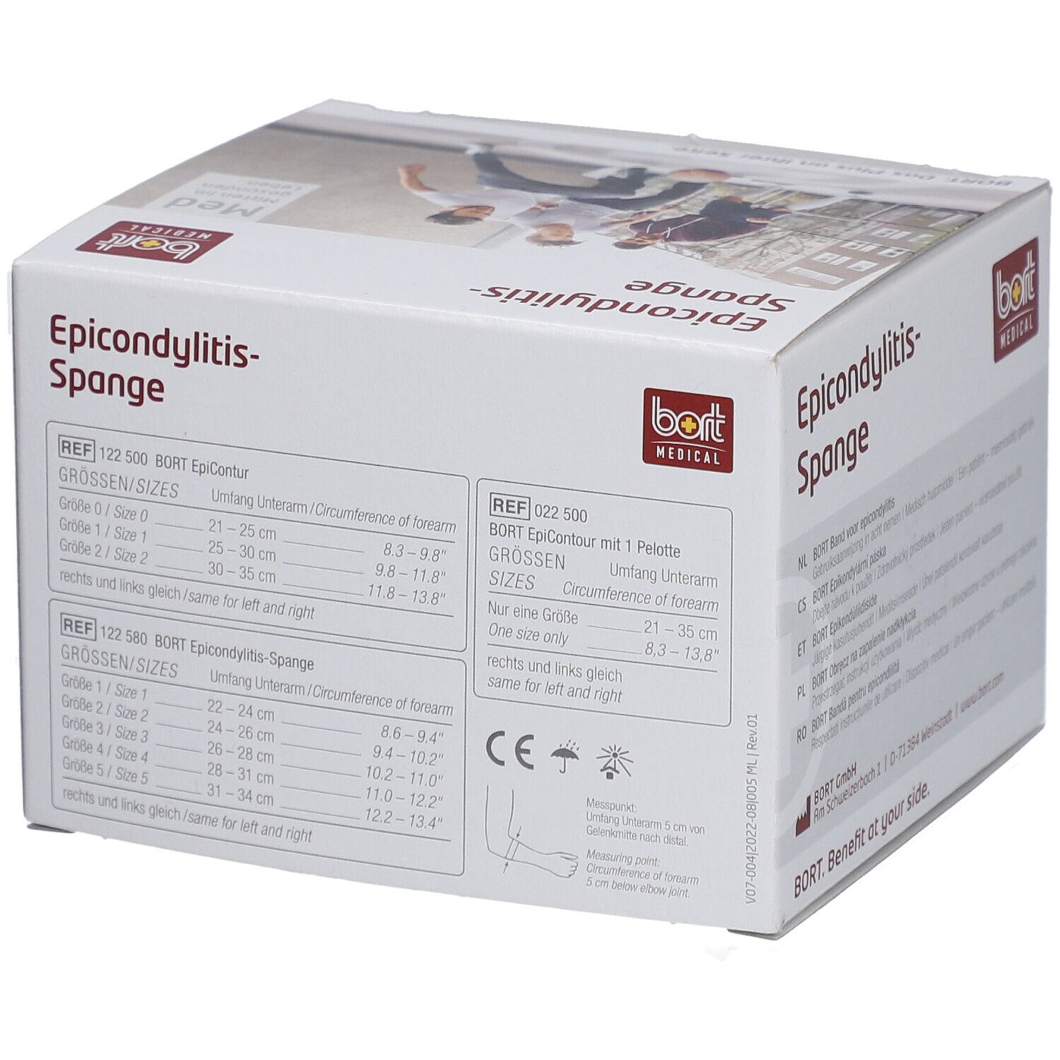 BORT Stabilo® Epicondylitis-Spange mit ulnarer Entlastung Gr. 4 grau