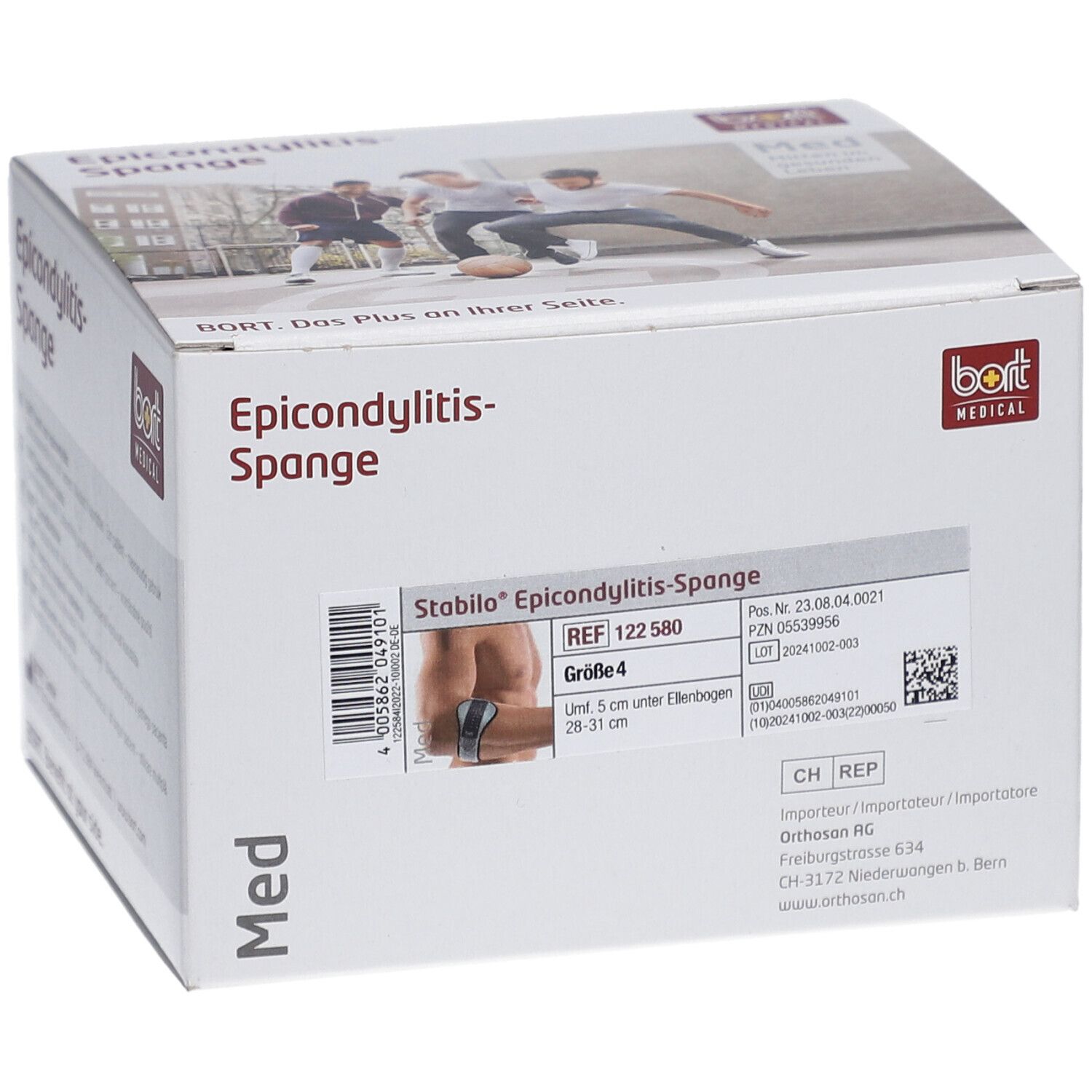 BORT Stabilo® Epicondylitis-Spange mit ulnarer Entlastung Gr. 4 grau