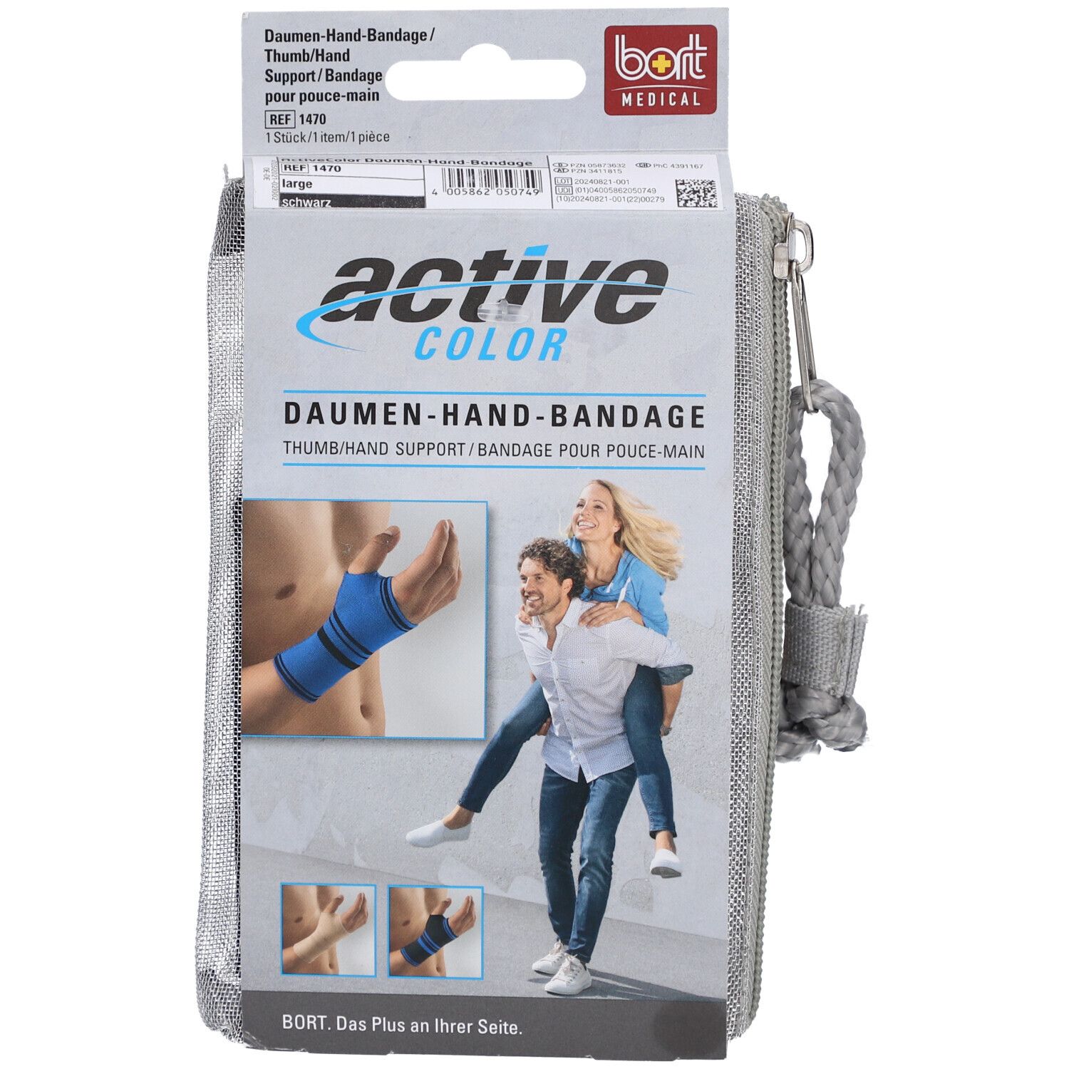 BORT ActiveColor® Daumen-Hand-Bandage Gr. L schwarz