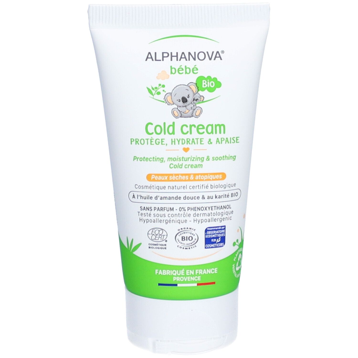 Alphanova COLD CREAM CERTIFIÉE BIO – PEAUX SÈCHES & AGRÉSSÉES | ALPHANOVA BÉBÉ