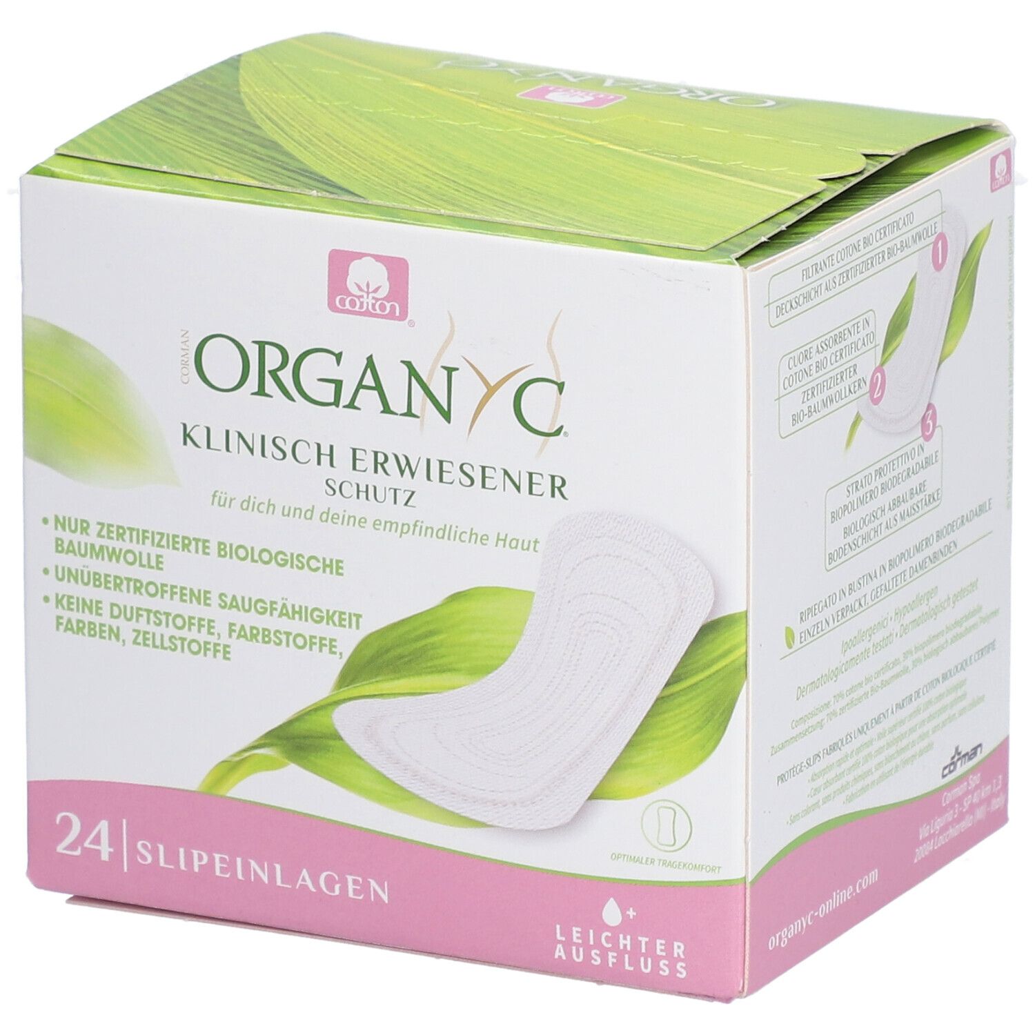 ORGANYC Protège slip bio en pochettes individuelles