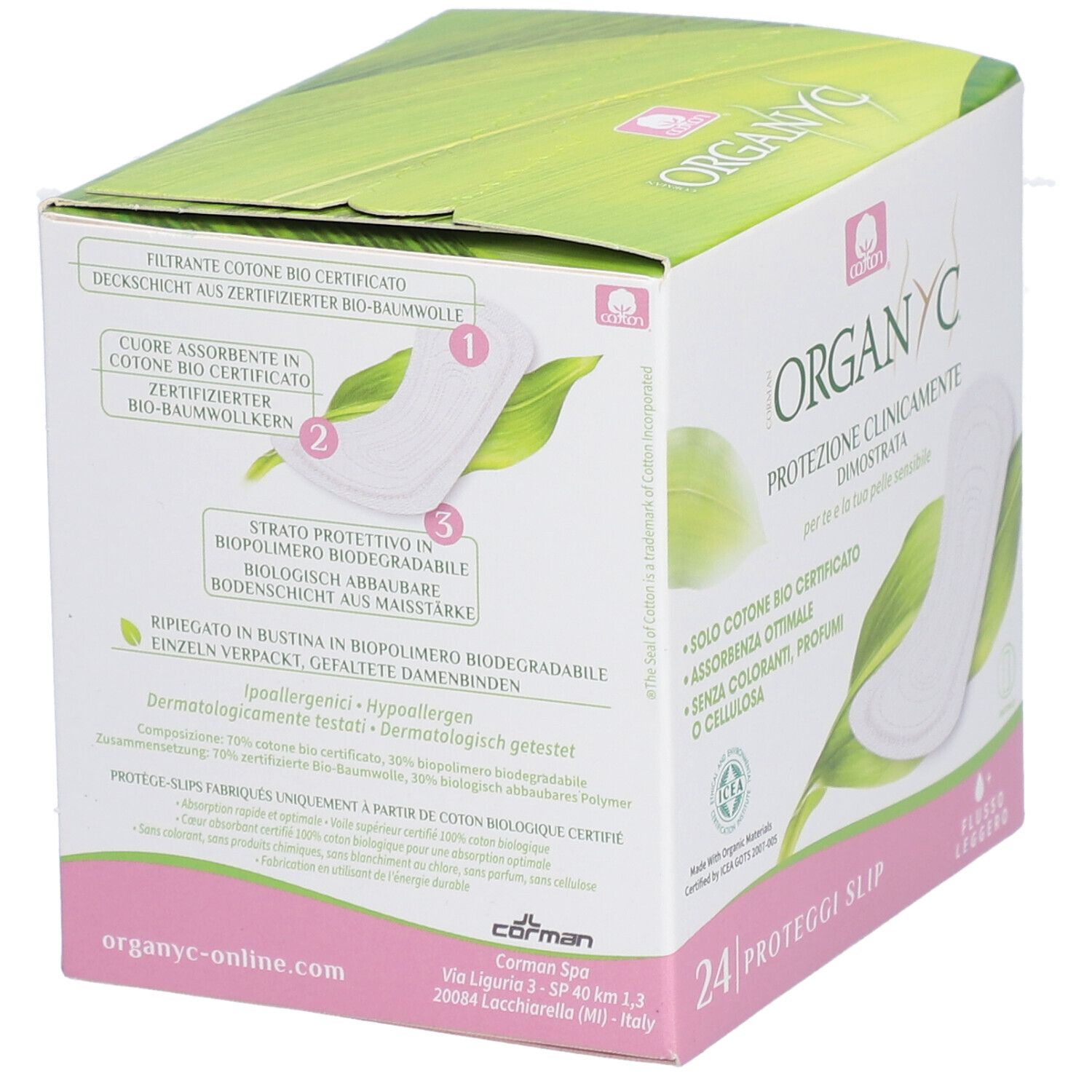 ORGANYC Protège slip bio en pochettes individuelles