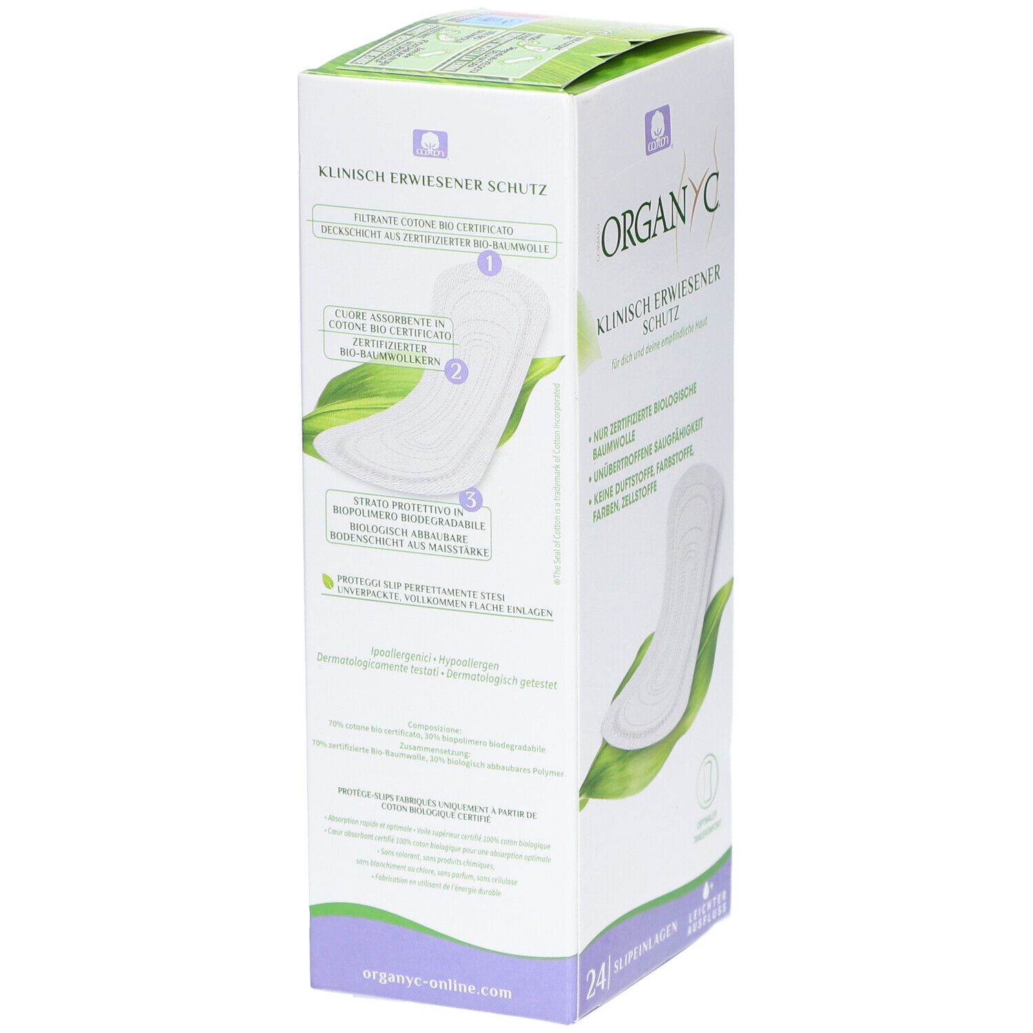 ORGANYC Protèges slip coton bio Vrac