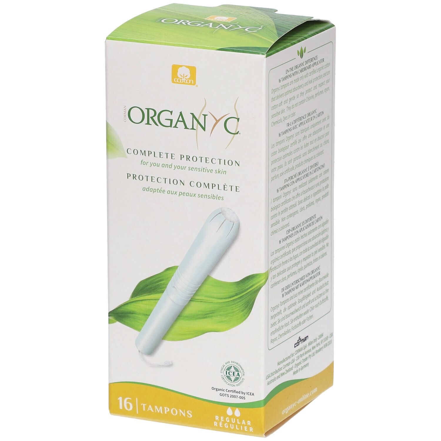 ORGANYC Tampons Regular avec applicateur