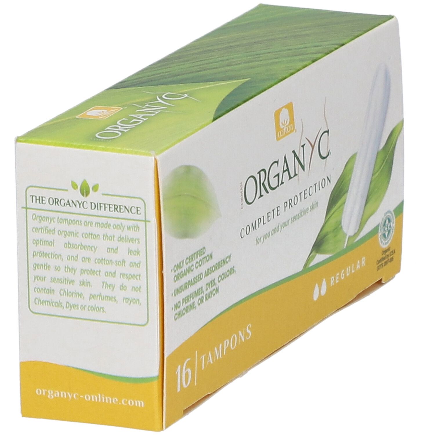 ORGANYC Tampons Regular sans applicateur