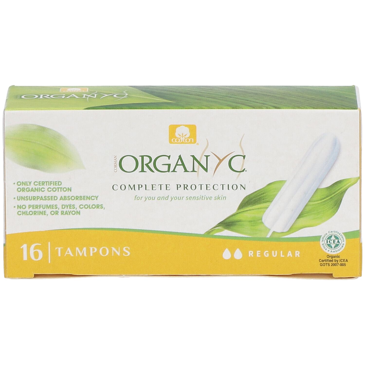 ORGANYC Tampons Regular ohne Applikator