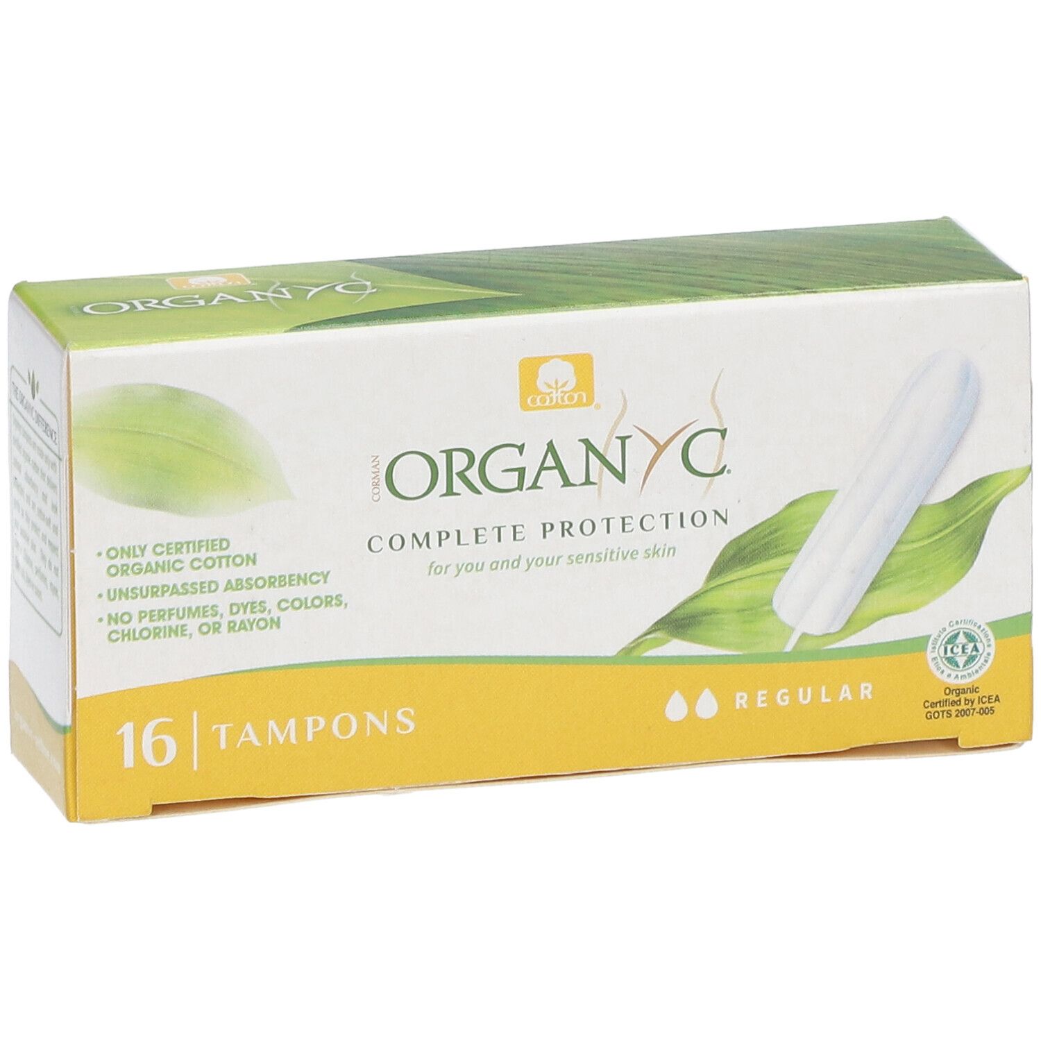 ORGANYC Tampons Regular ohne Applikator