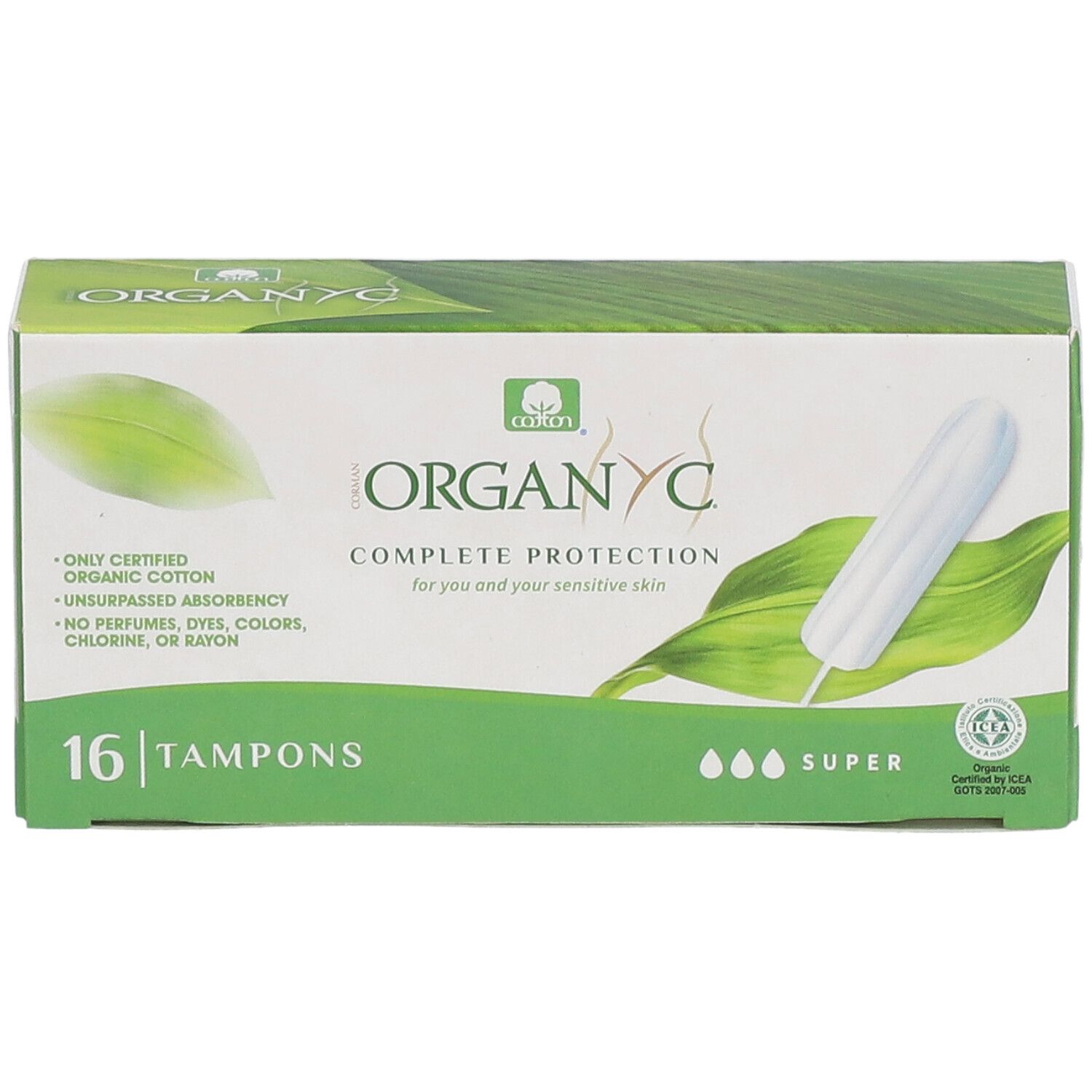 ORGANYC Tampons Super ohne Applikator