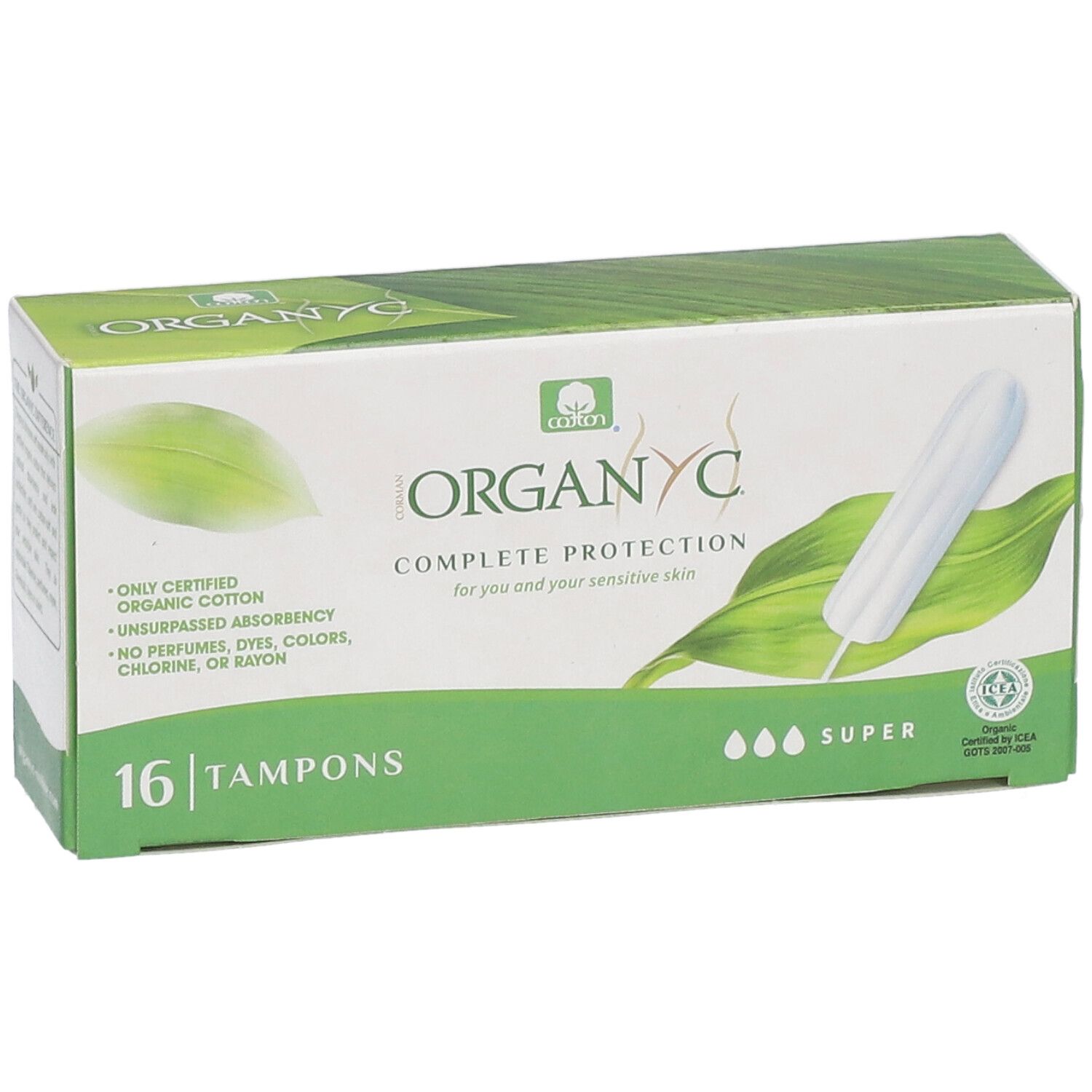 ORGANYC Tampons Super sans applicateur