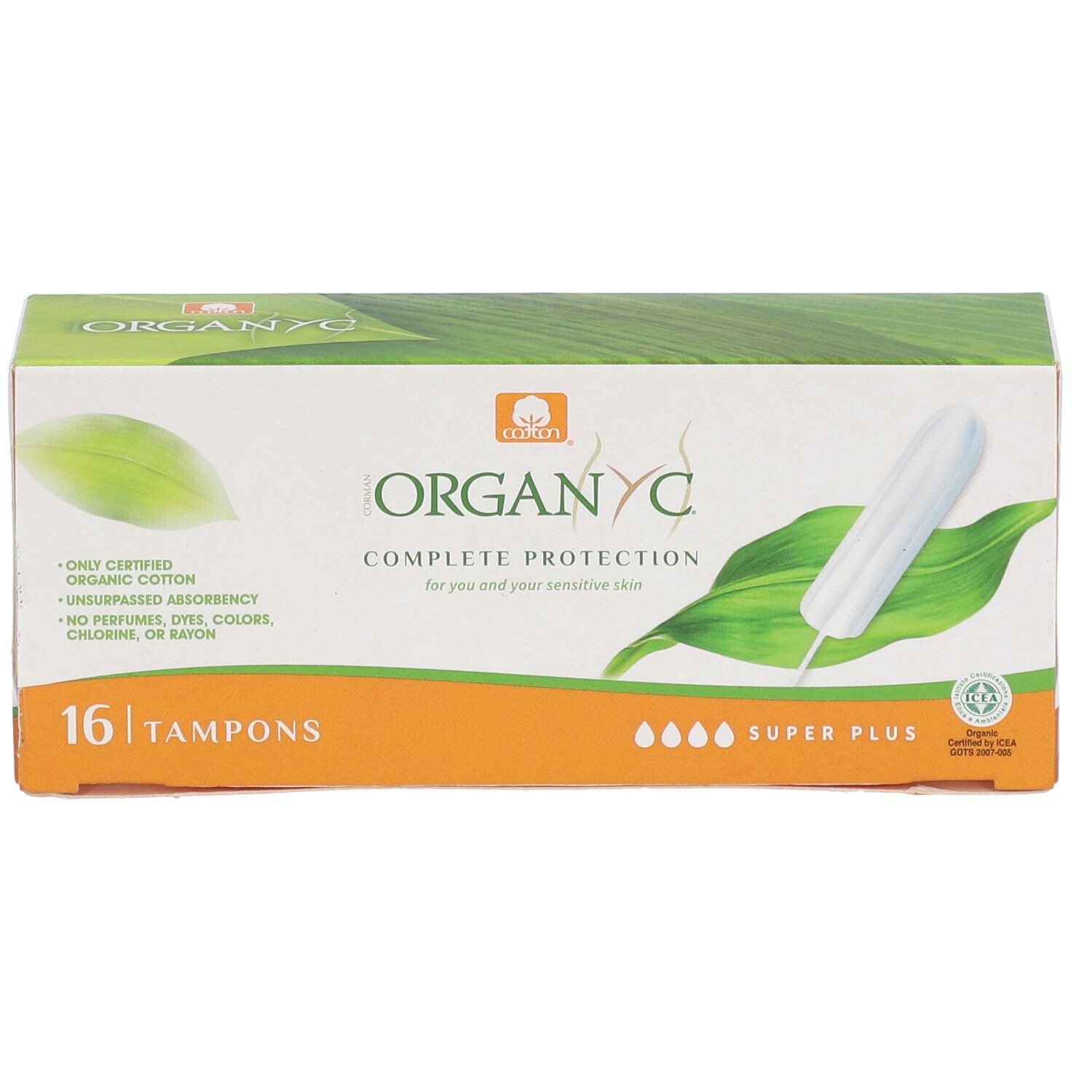 ORGANYC Tampons super plus sans applicateur