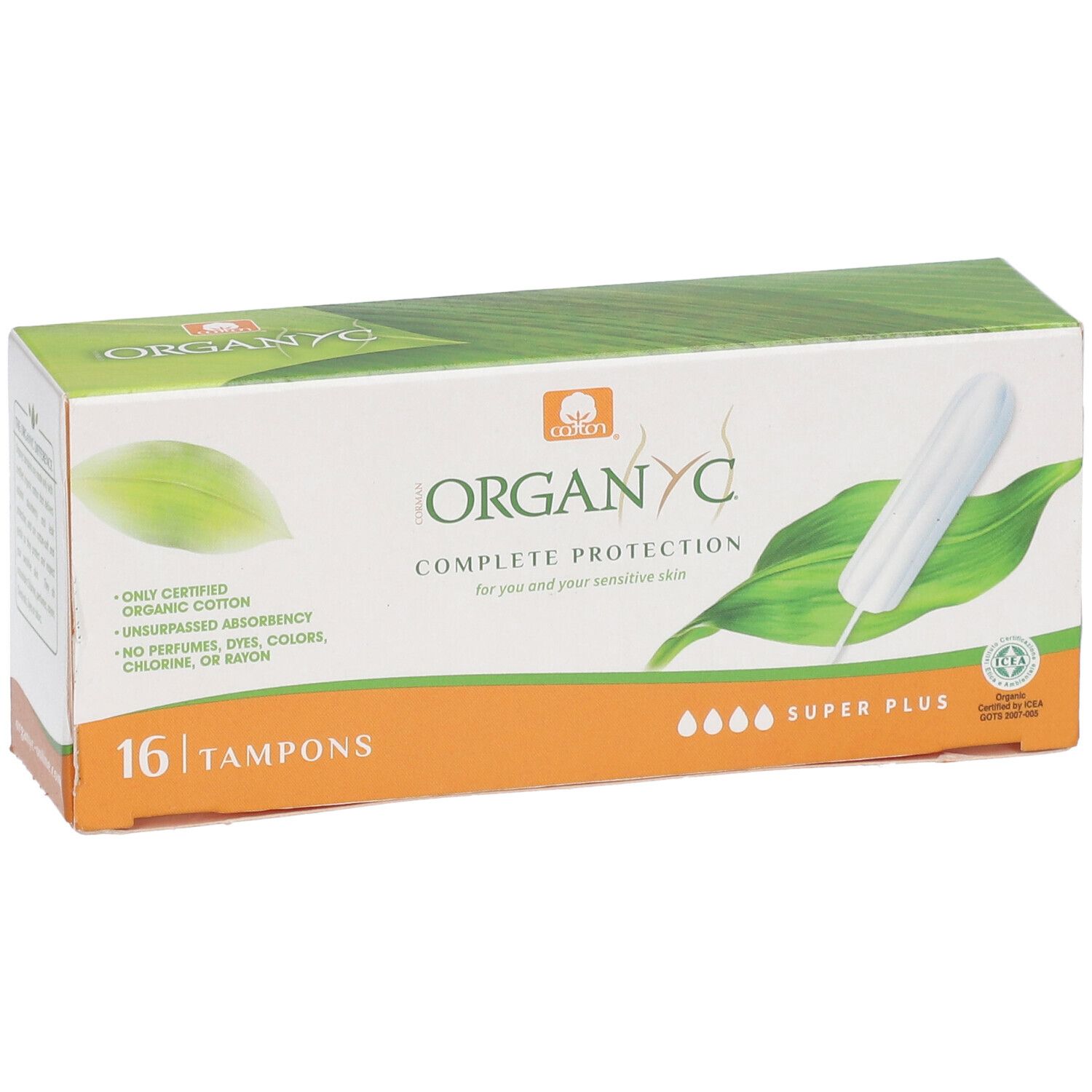 ORGANYC Tampons super plus sans applicateur