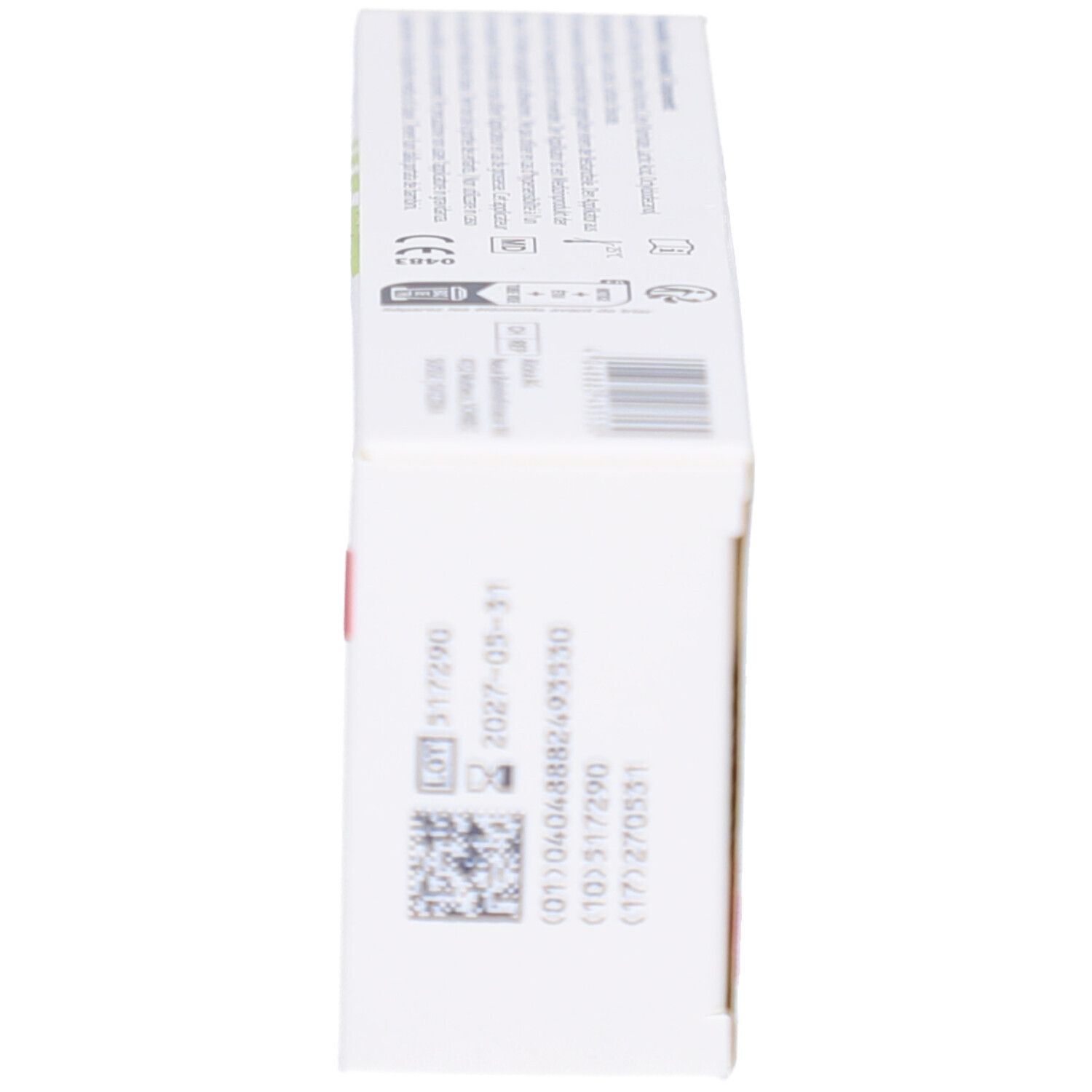 Seitenansicht der Produktverpackung. Aufschrift: VAGISAN, Feuchtcreme, HydraCrème, IdroCrema. Text in Deutsch, Französisch, Italienisch.