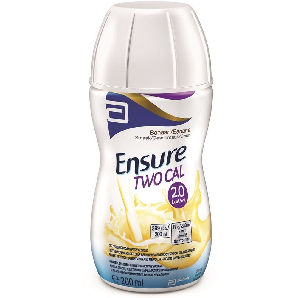 Ensure Two Cal Bananen Drink, 200ml Flasche.