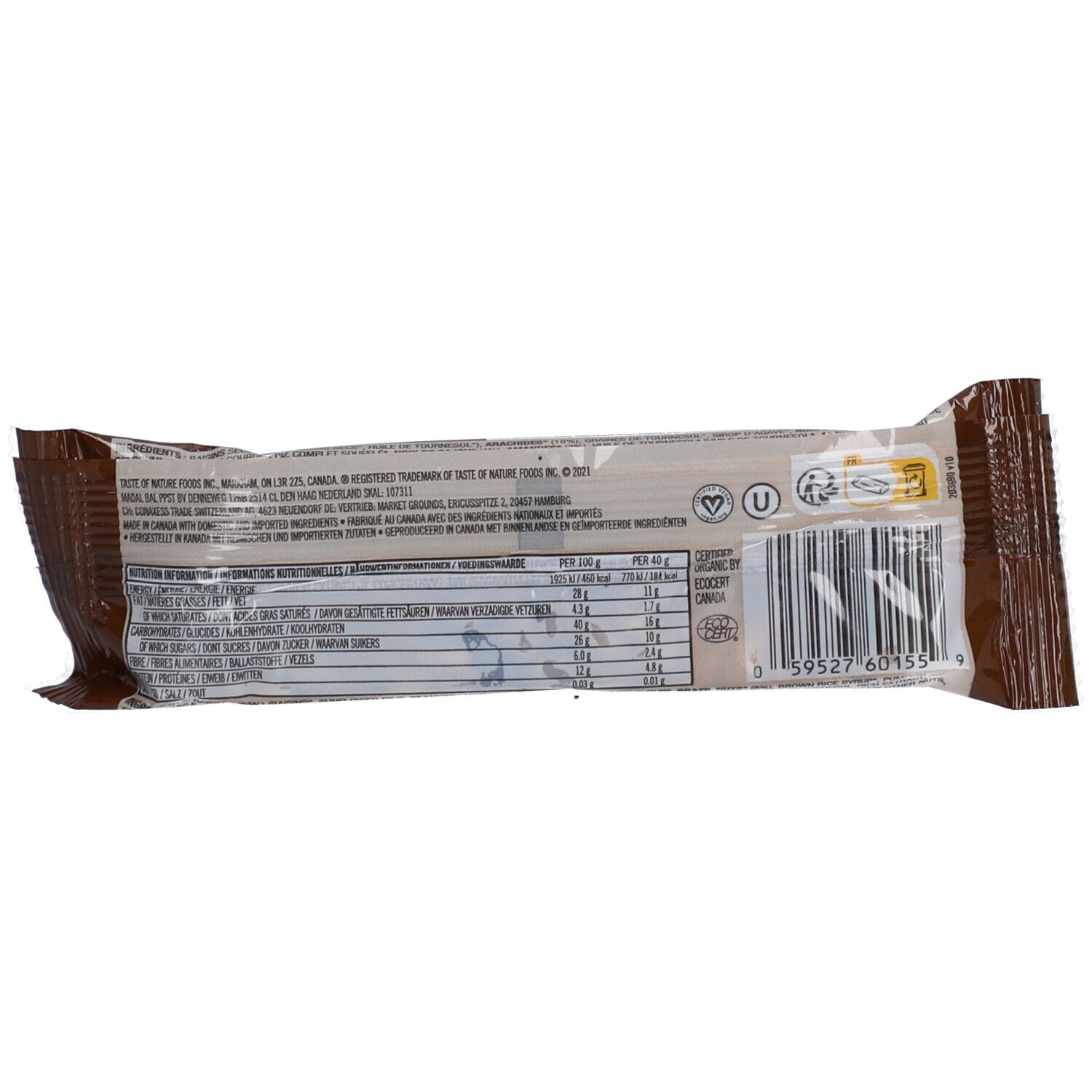 Taste Of Nature Brazil Nut Bio Müsliriegel