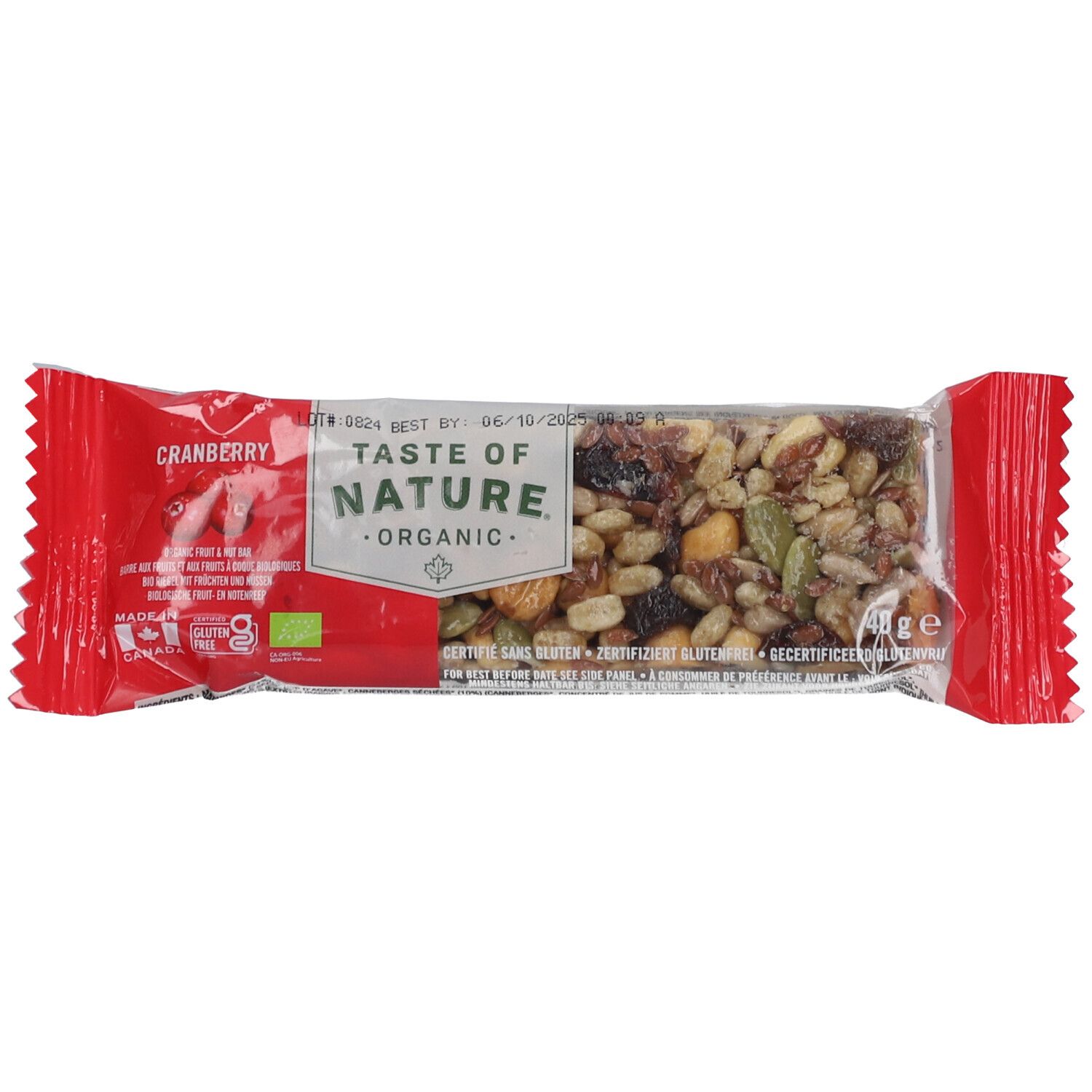 Taste Of Nature Cranberry Müsliriegel Bio