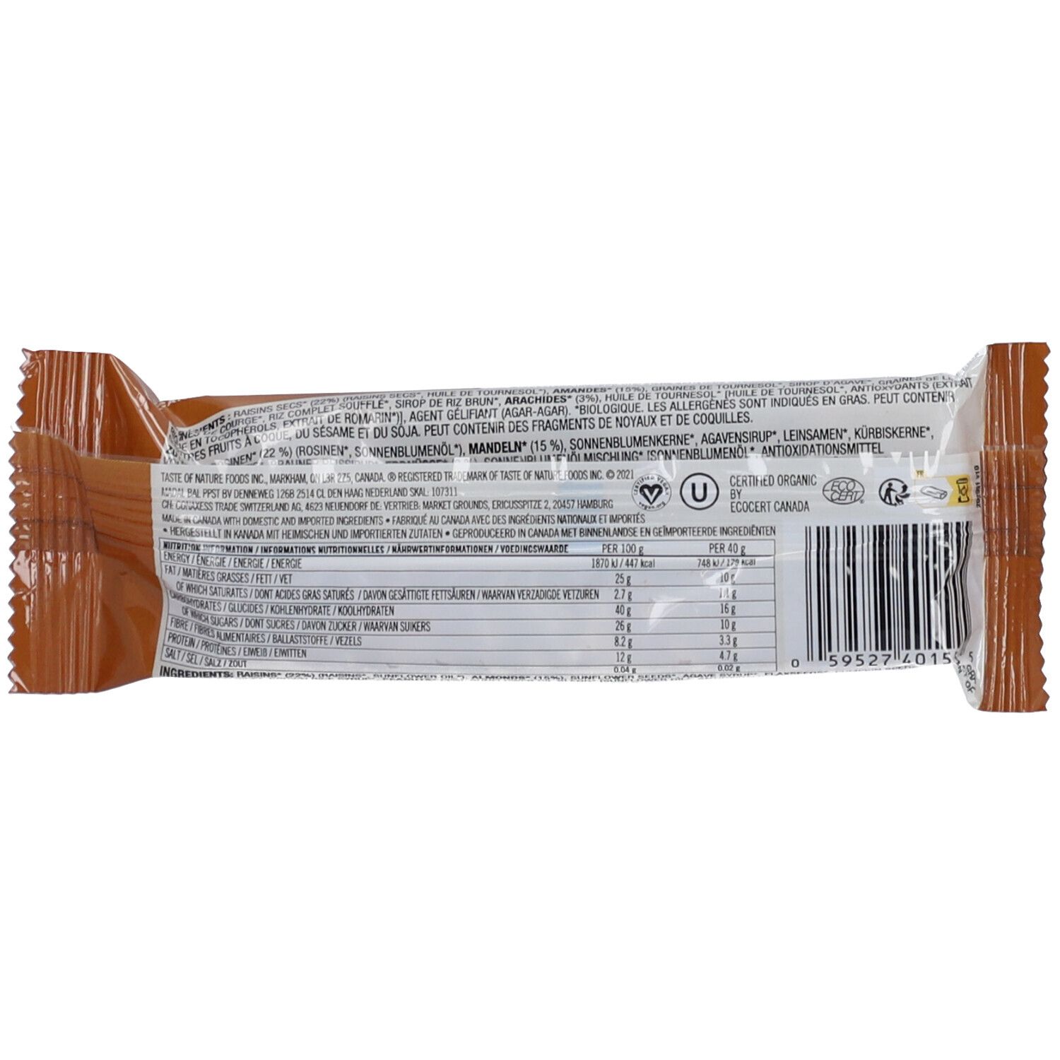 Taste Of Nature Mandelriegel Bio