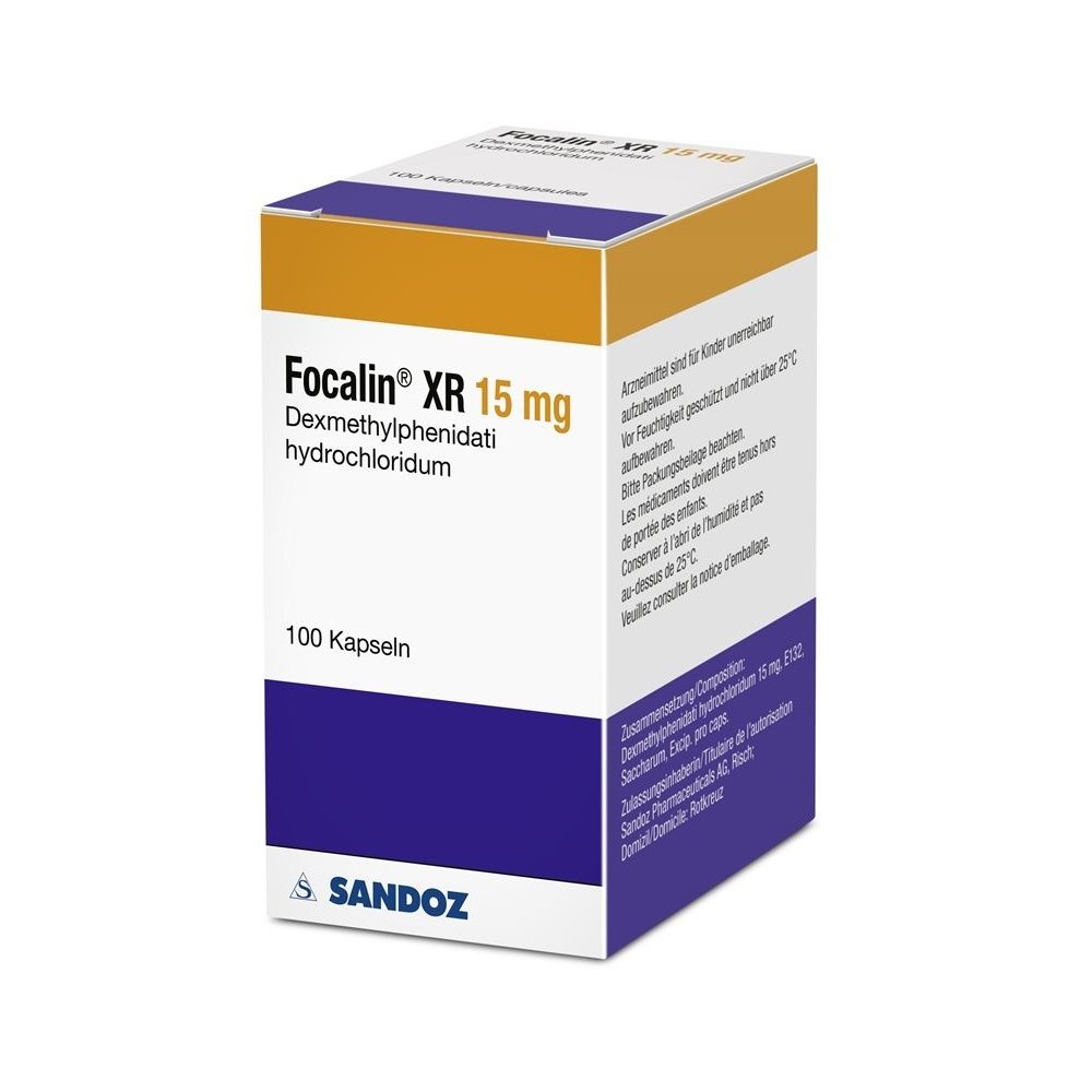 FOCALIN XR Ret Kaps 15 mg Ds 100 Stk