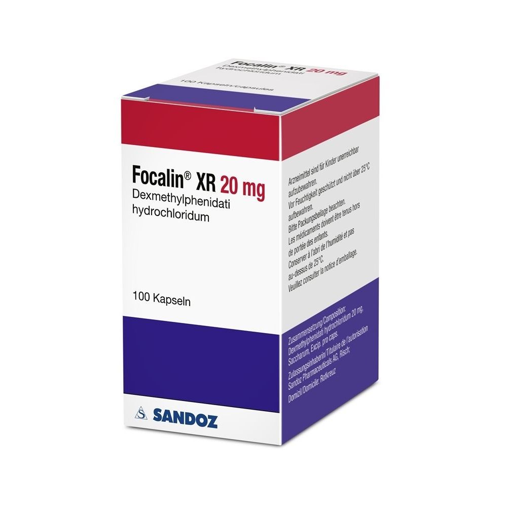 FOCALIN XR Ret Kaps 20 mg Ds 100 Stk