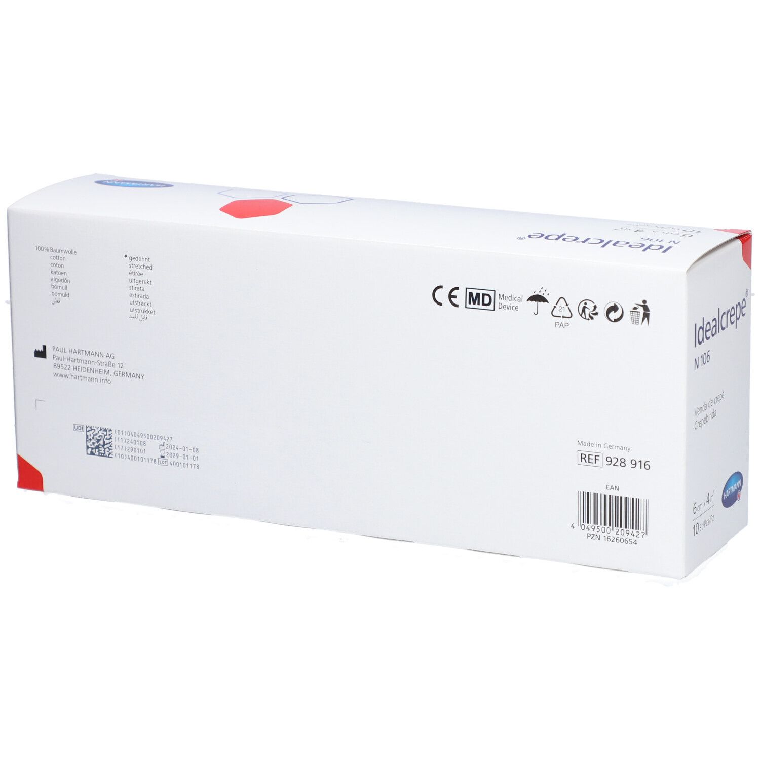 HARTMANN Idealcrepe® Bande de crêpe 4 m x 6 cm