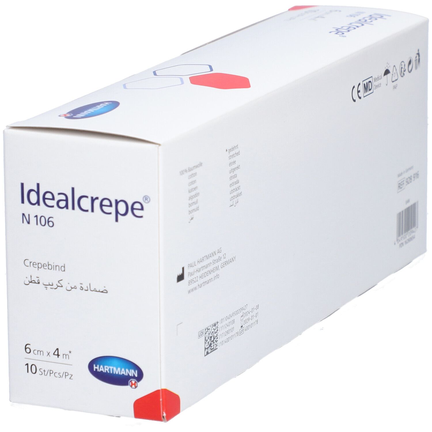 HARTMANN Idealcrepe® Bande de crêpe 4 m x 6 cm