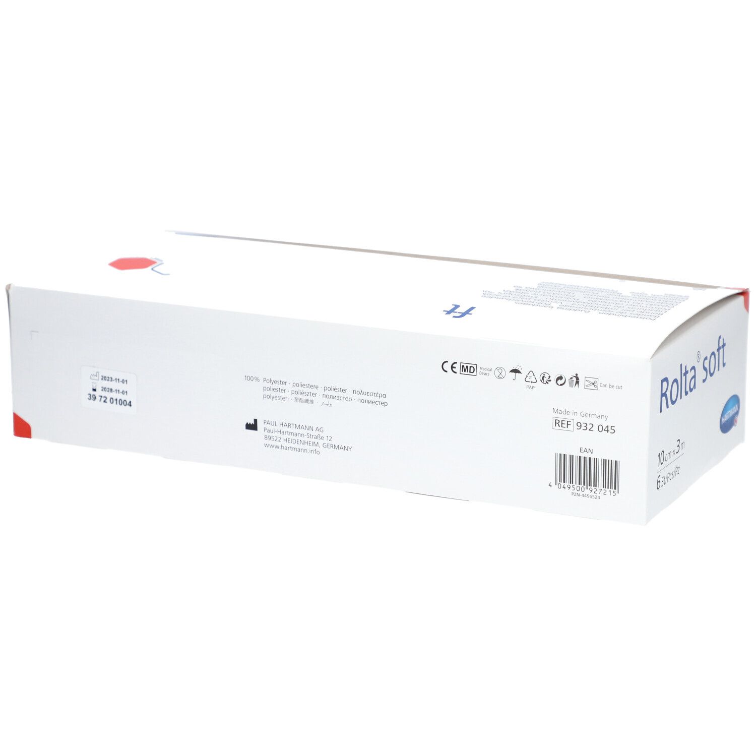 HARTMANN Rolta® Soft Polyester-Wattebinde zur Polsterung 10 cm x 3 m