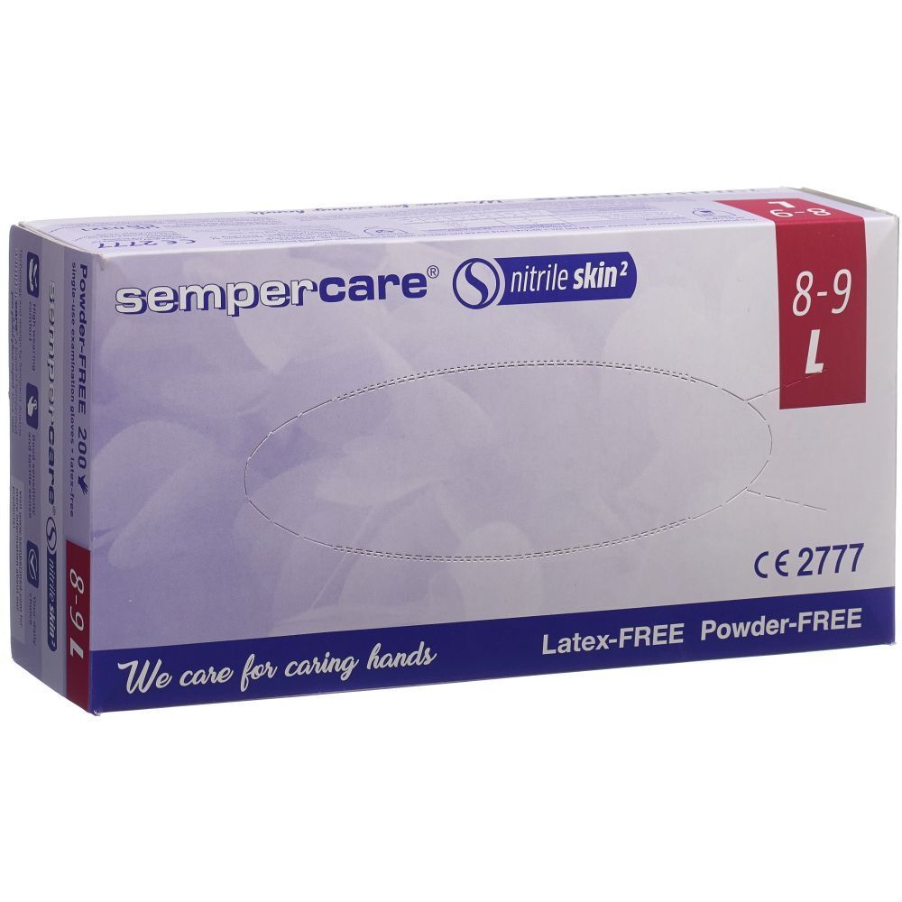 sempercare® Nitrile Skin Latexfreie Nitrilhandschuhe Größe 8-9 L