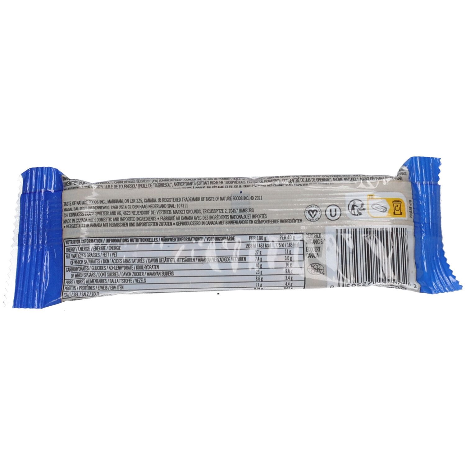Taste Of Nature Blueberry Bio Müsliriegel