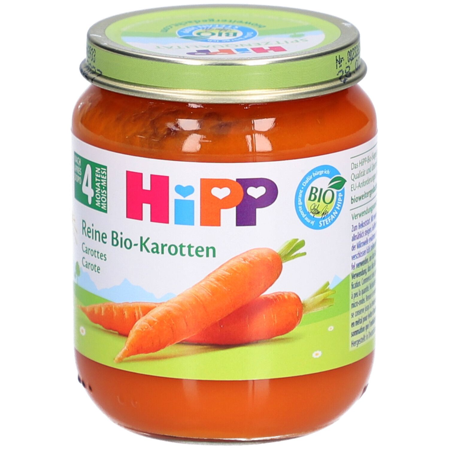 HiPP Reine Bio-Karotten ab dem 5. Monat – mild-süßlich