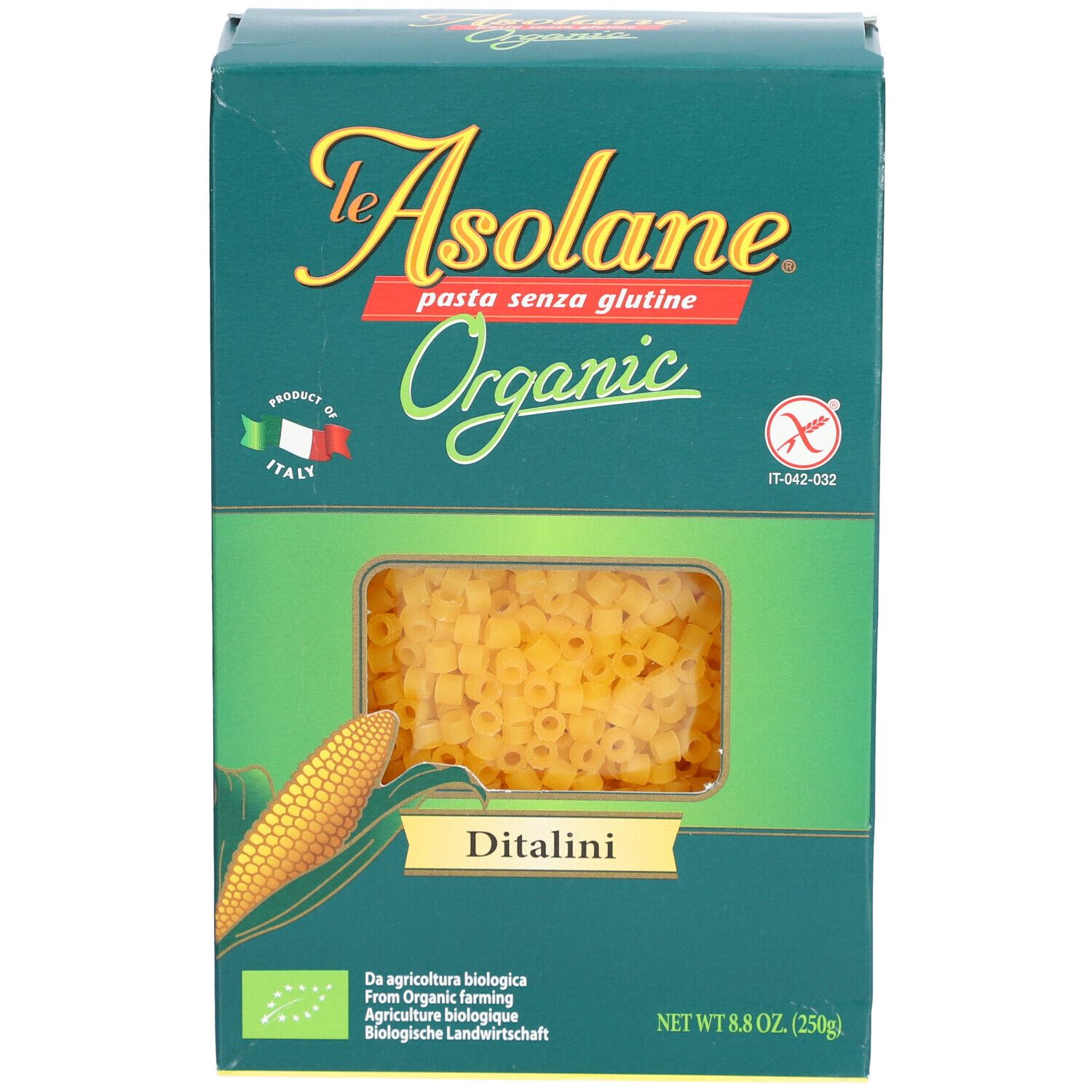LE ASOLANE® Glutenfreie Bio-Nudeln mit Mais Ditalini