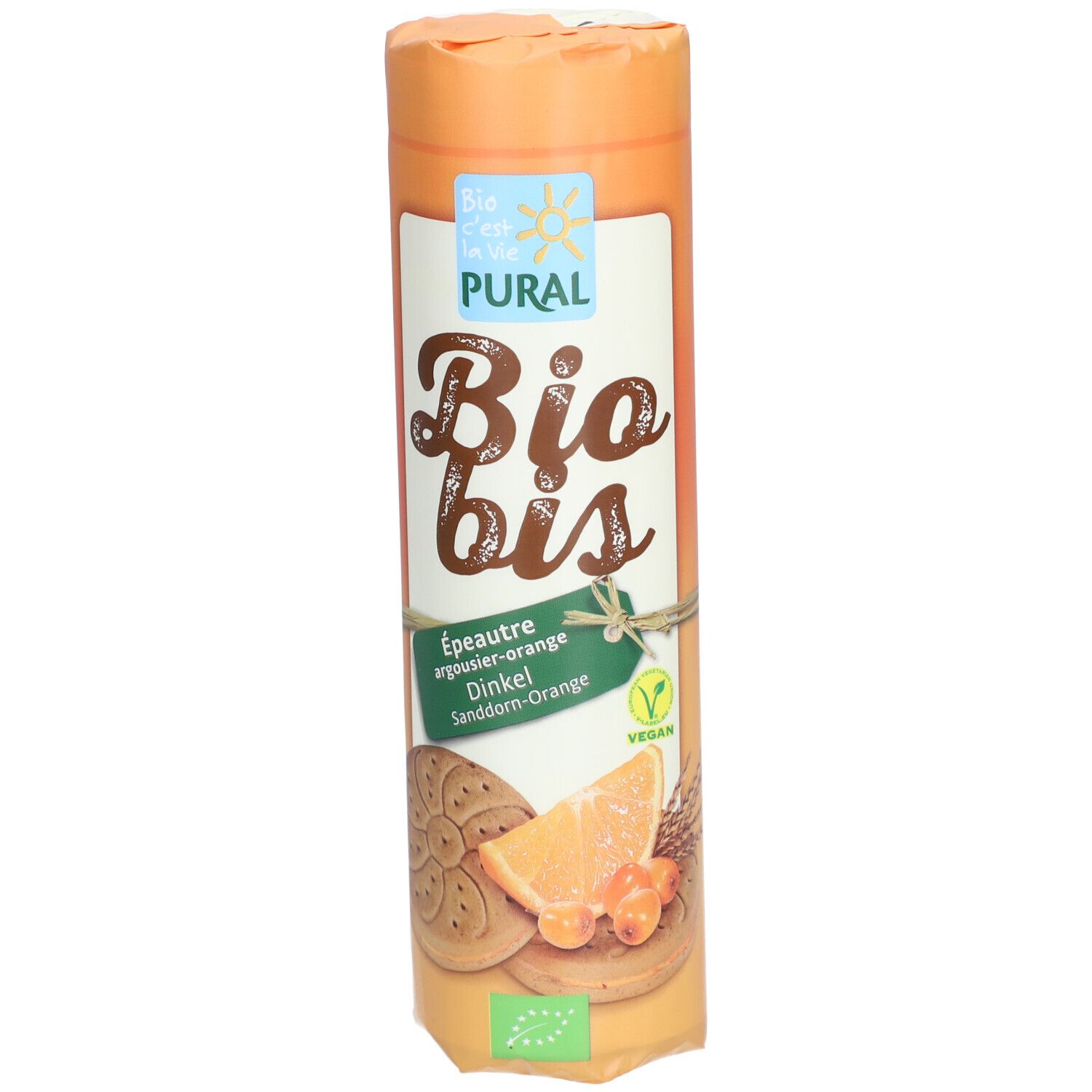 PURAL Bio Bis - Biscuits Épeautre-Argousier-Orange Végan Bio