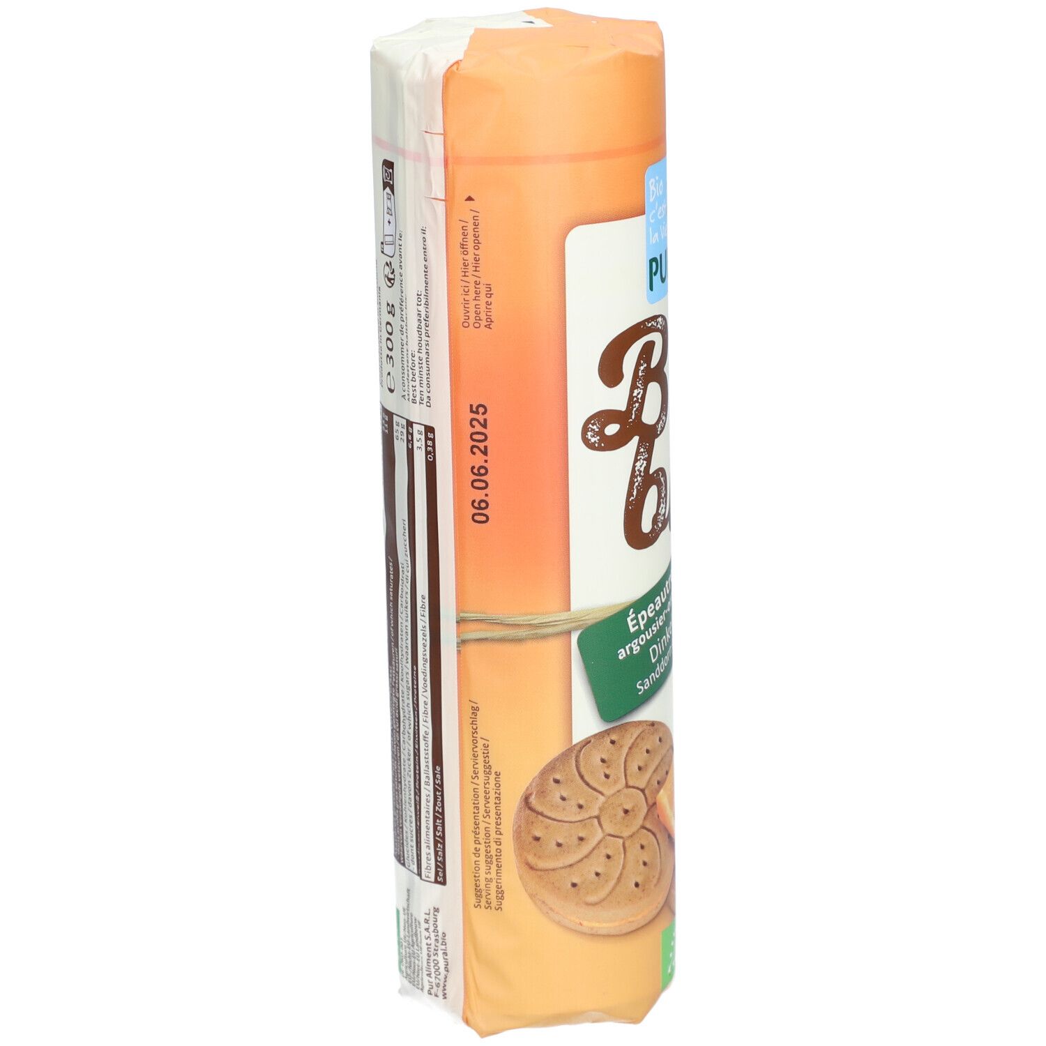 PURAL Bio Bis - Biscuits Épeautre-Argousier-Orange Végan Bio