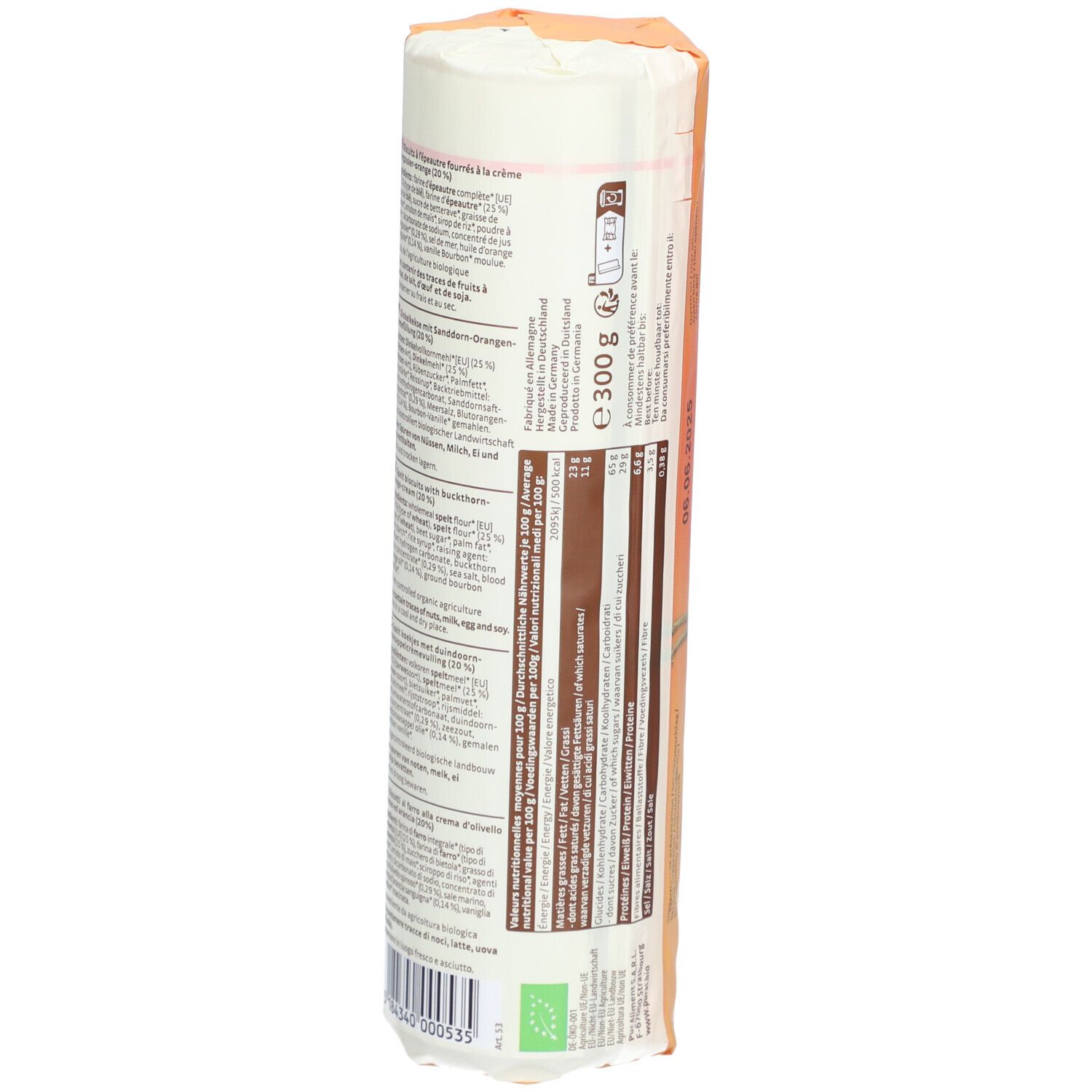PURAL Bio Bis - Biscuits Épeautre-Argousier-Orange Végan Bio