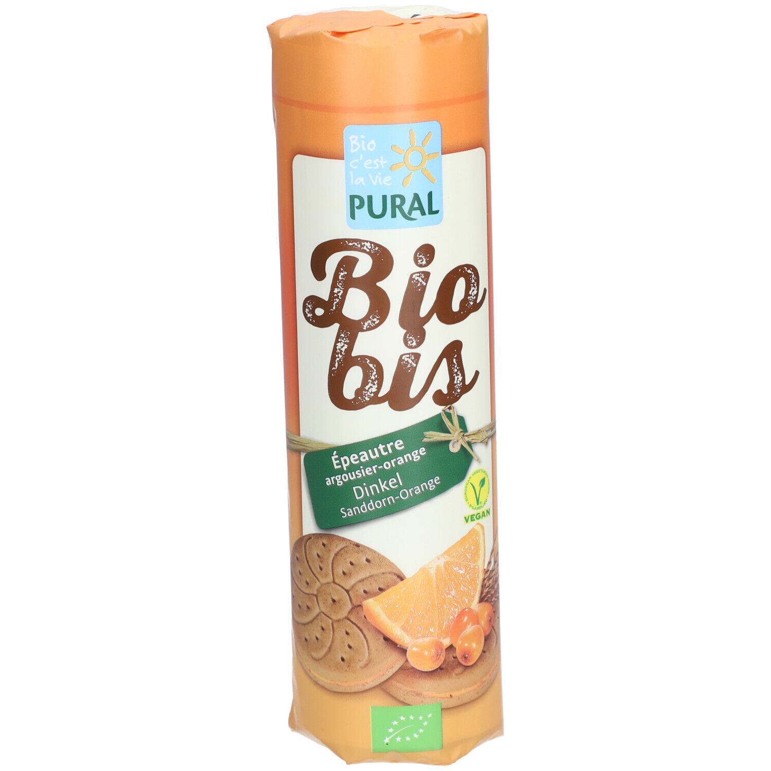 PURAL Bio Bis - Biscuits Épeautre-Argousier-Orange Végan Bio