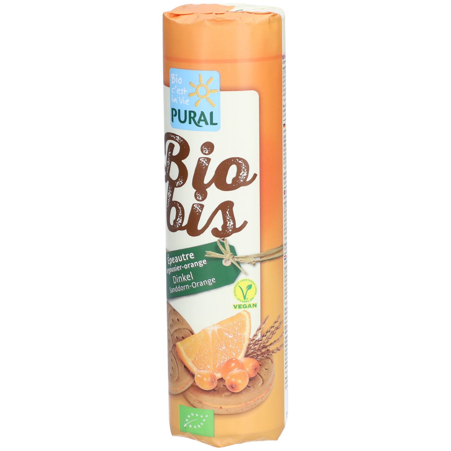 PURAL Bio Bis - Biscuits Épeautre-Argousier-Orange Végan Bio