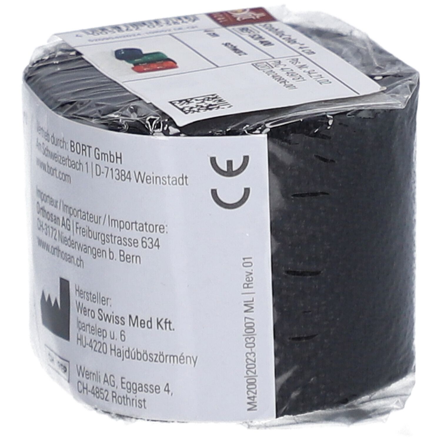 BORT StabiloColor® Bandes élastiques 4 cm noire