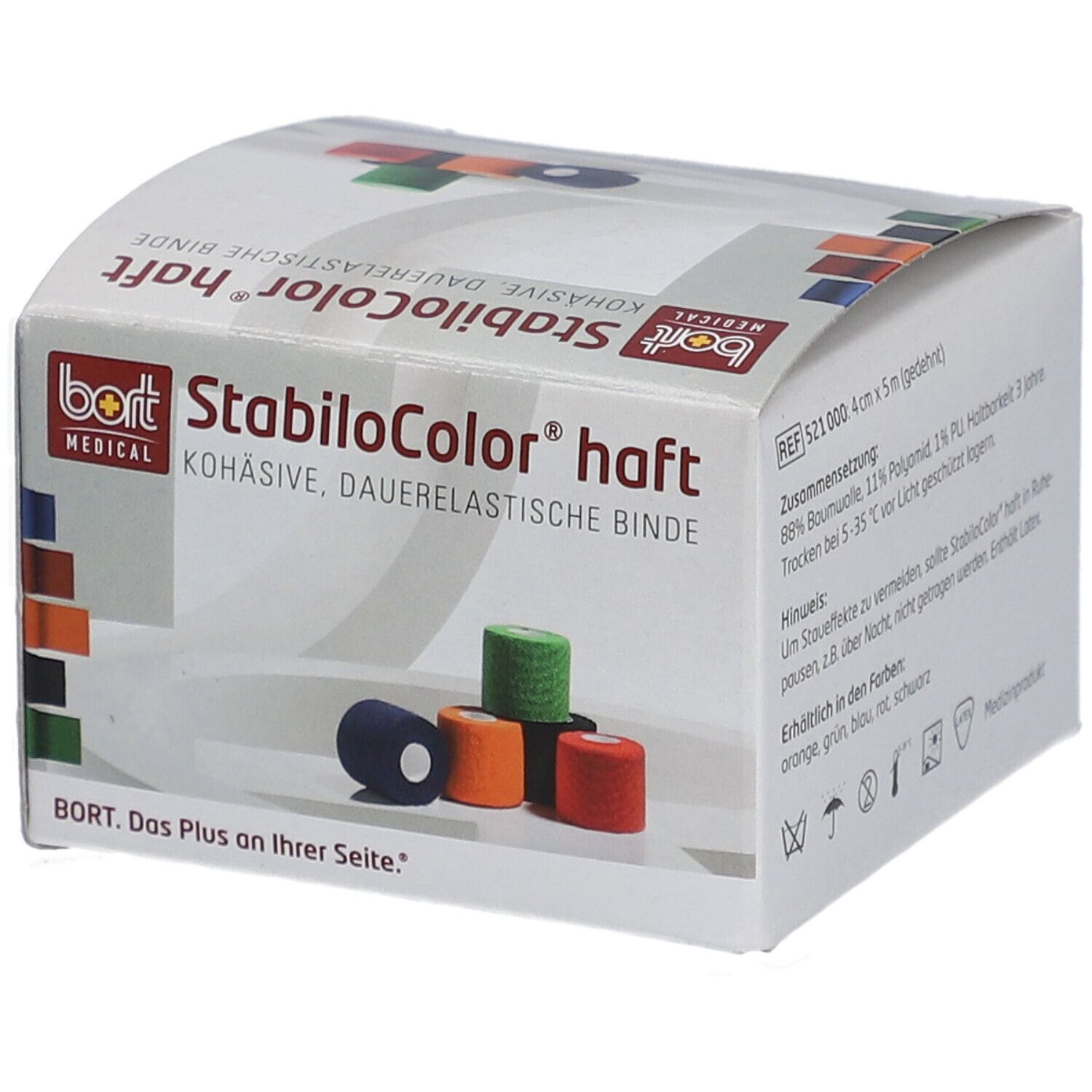 BORT StabiloColor® haft Binde 4 cm schwarz